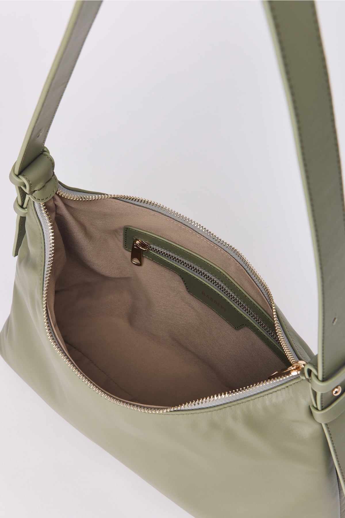 Elena Hobo Shoulder Bag - Sage Green Fw25-0010