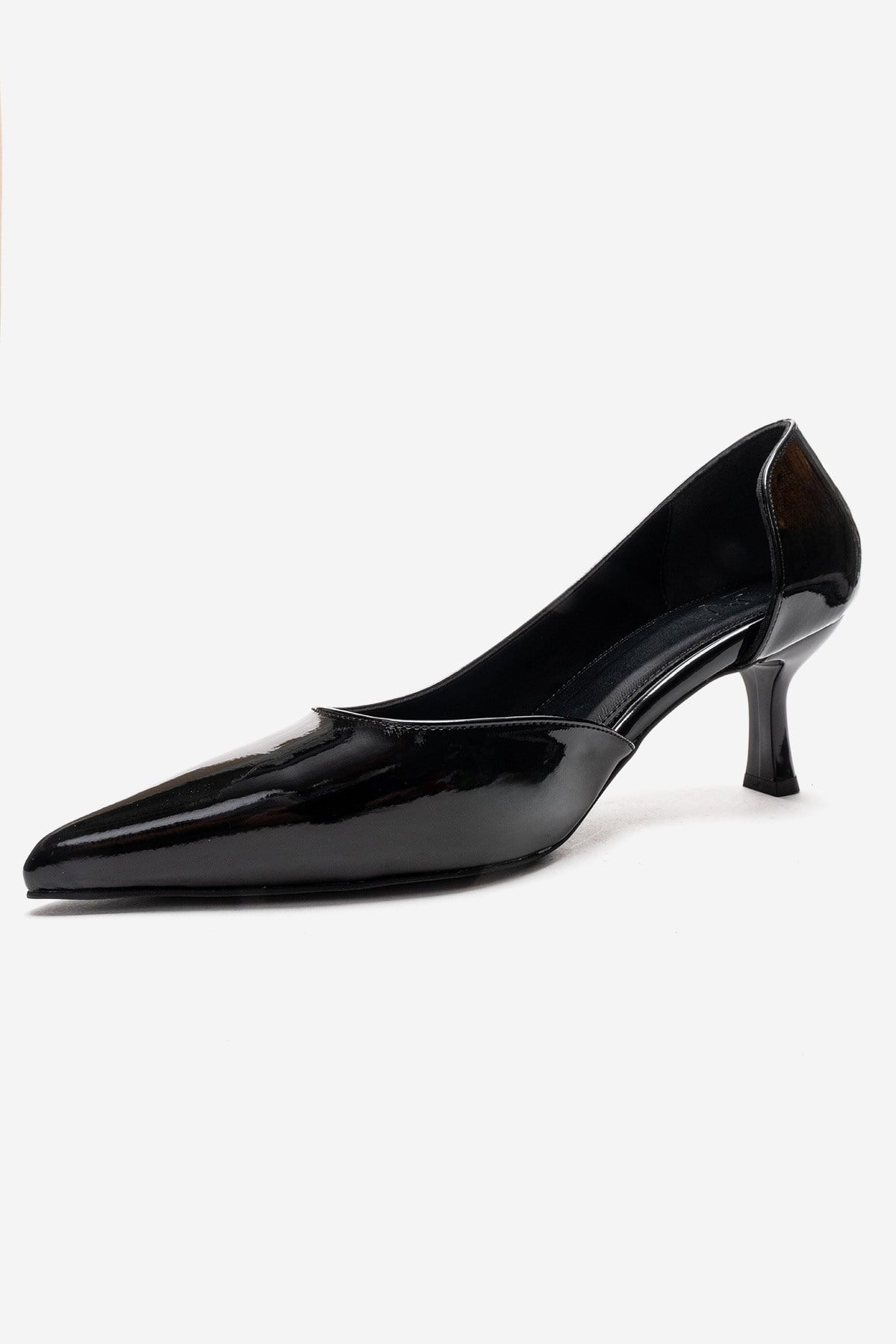 Arel - Zapatilla de tacón de aguja de charol sintético negro (Mujer)