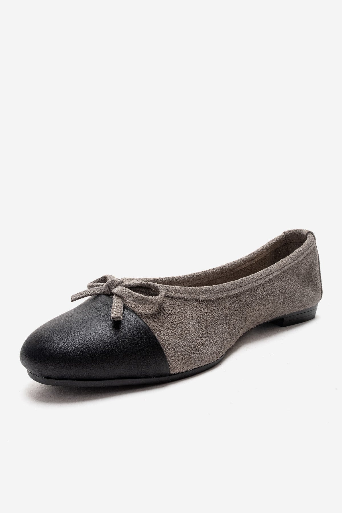 BOLEO - Bailarina de cuero genuino gris (Mujer)