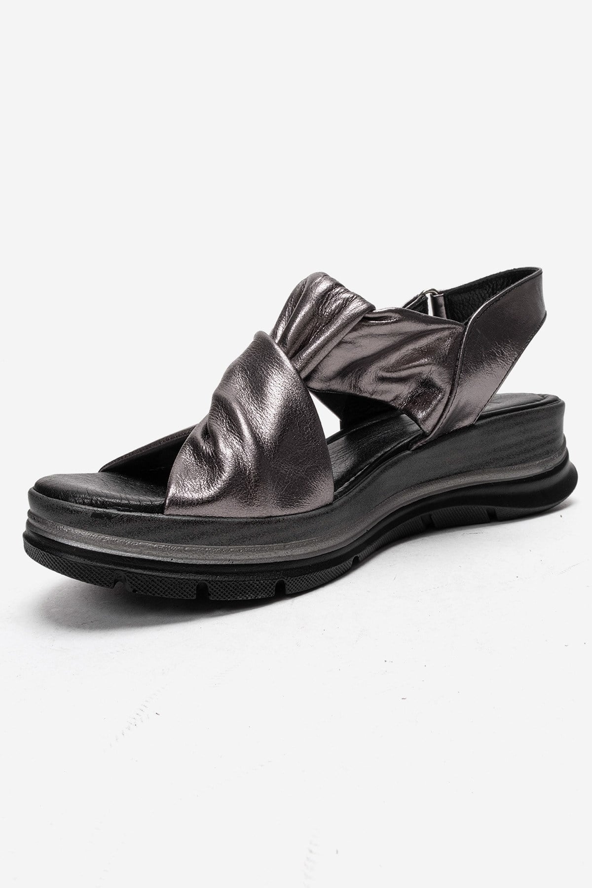 Oara - Silver Genuine Leather Sandal (Women)