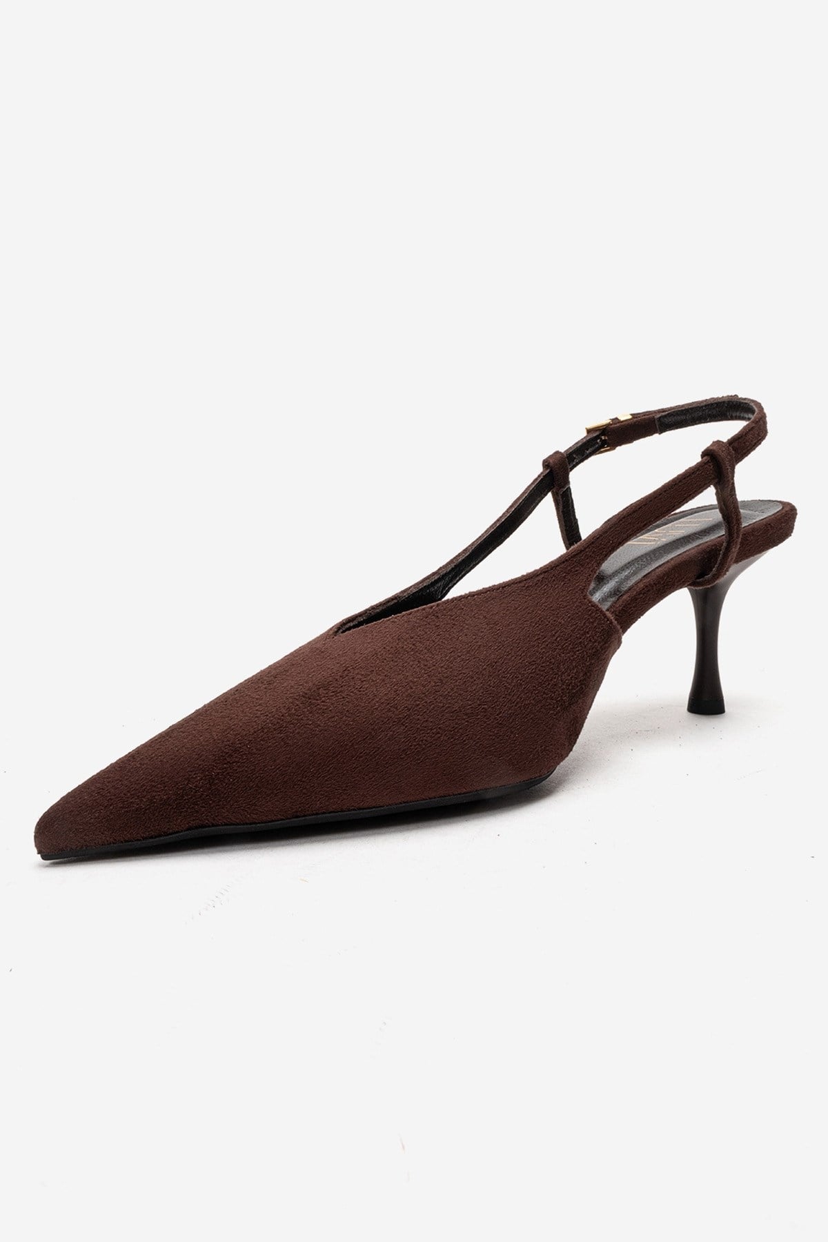 Irena - Brown Genuine Leather Pointed Slingback Stiletto Pump (Women)