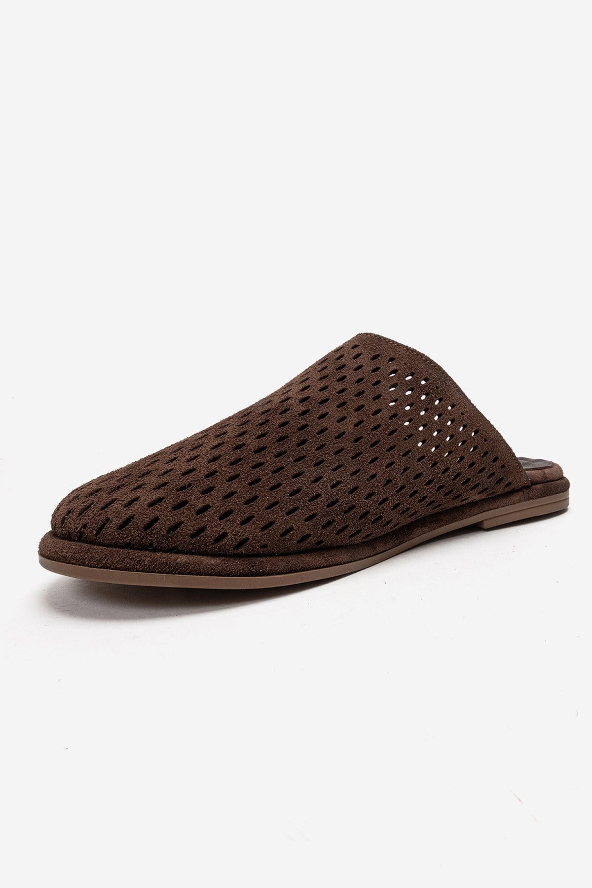 Melara - Brown Genuine Leather Closed-Toe Slide (Women)