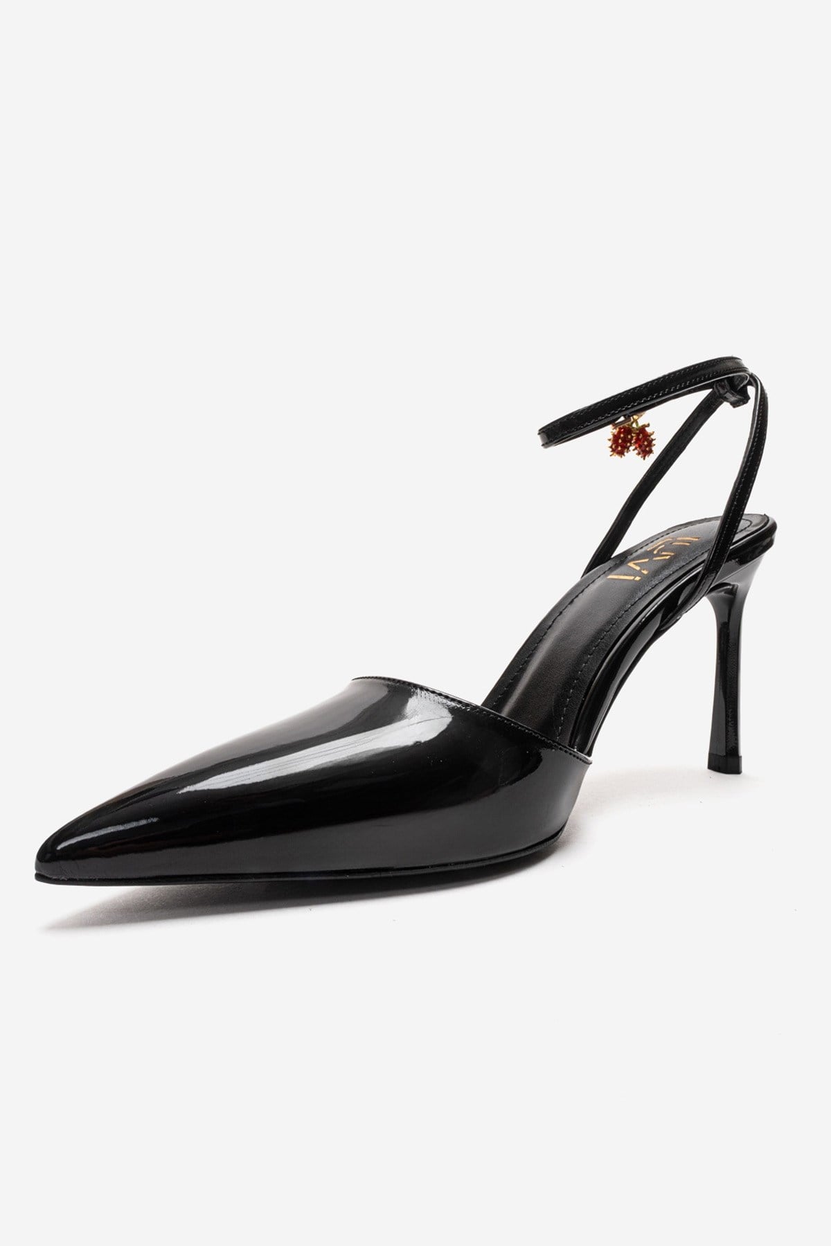 THALIA - Zapatos de tacón de aguja de charol negro (Mujer)