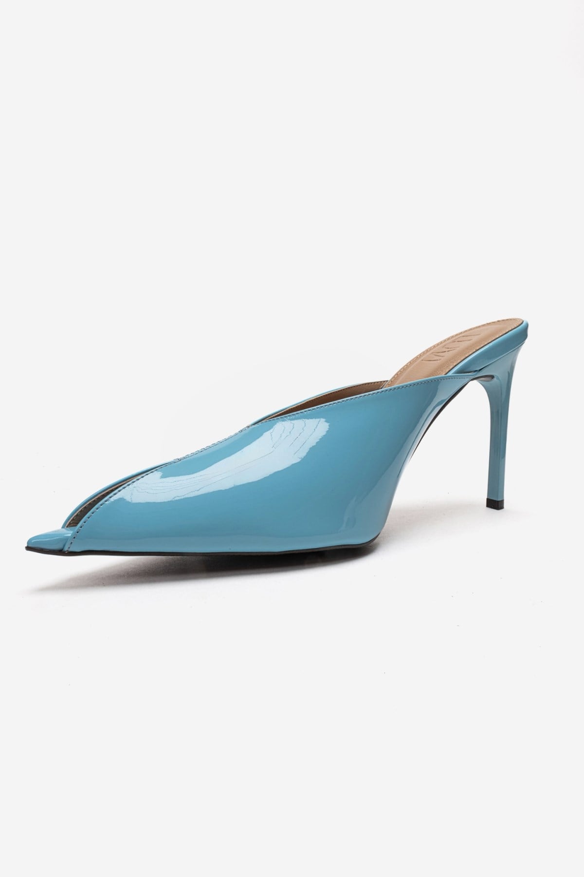 Mirena - Blue Genuine Leather Stiletto Mule (Women)