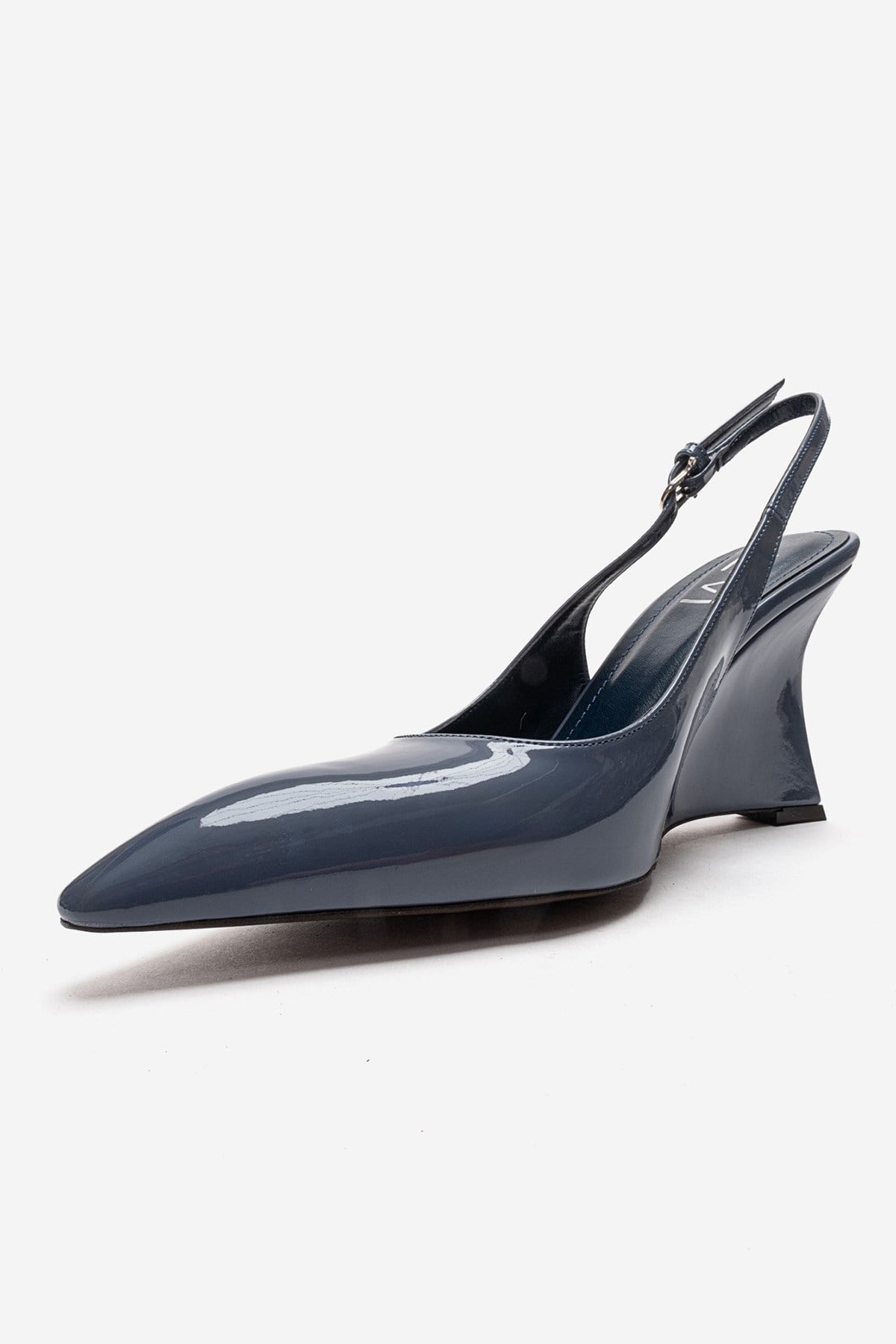 FELON - Navy Slingback Wedge Heel Shoe (Women)