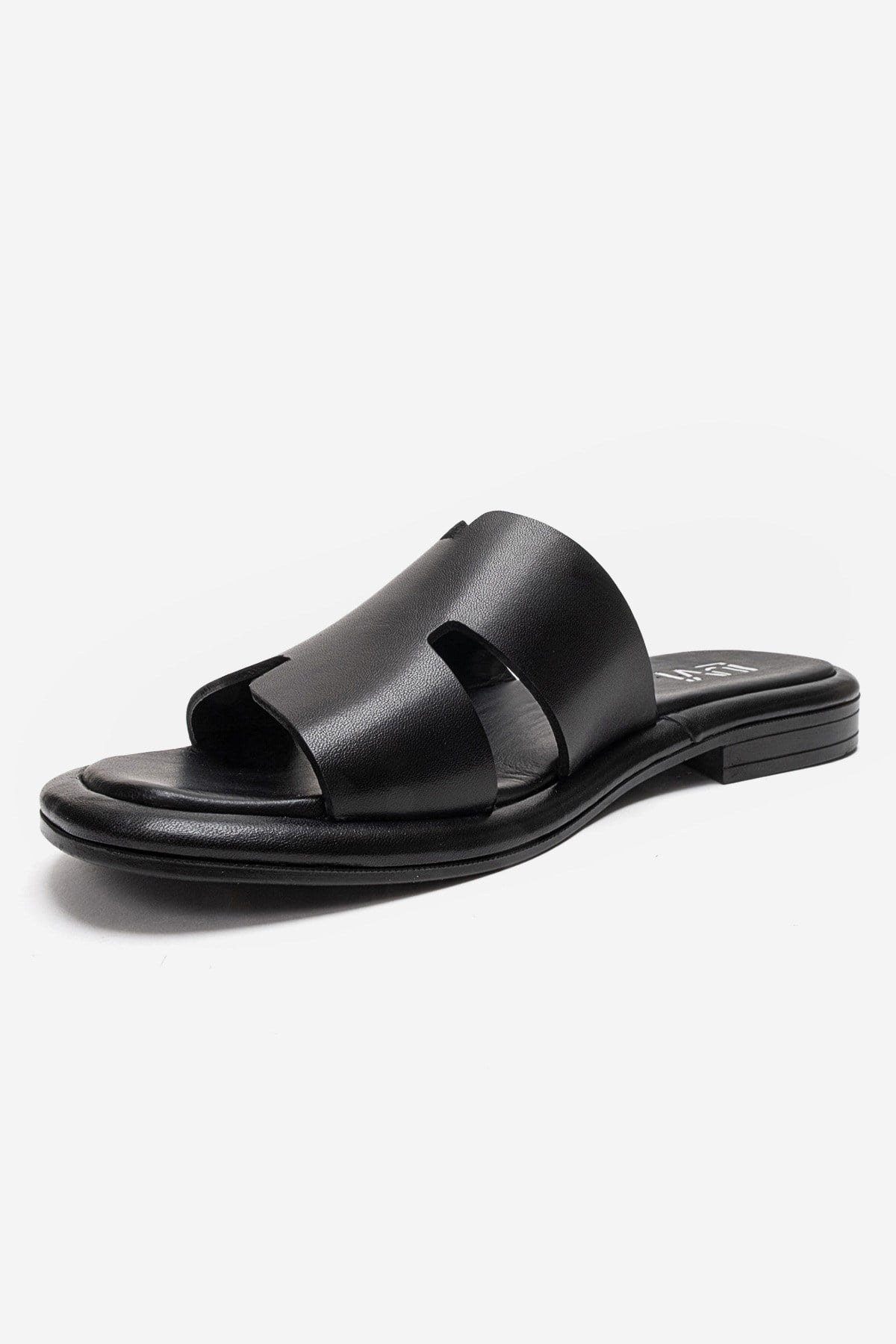 BRIO - Diapositiva de cuero genuino negro (mujer)