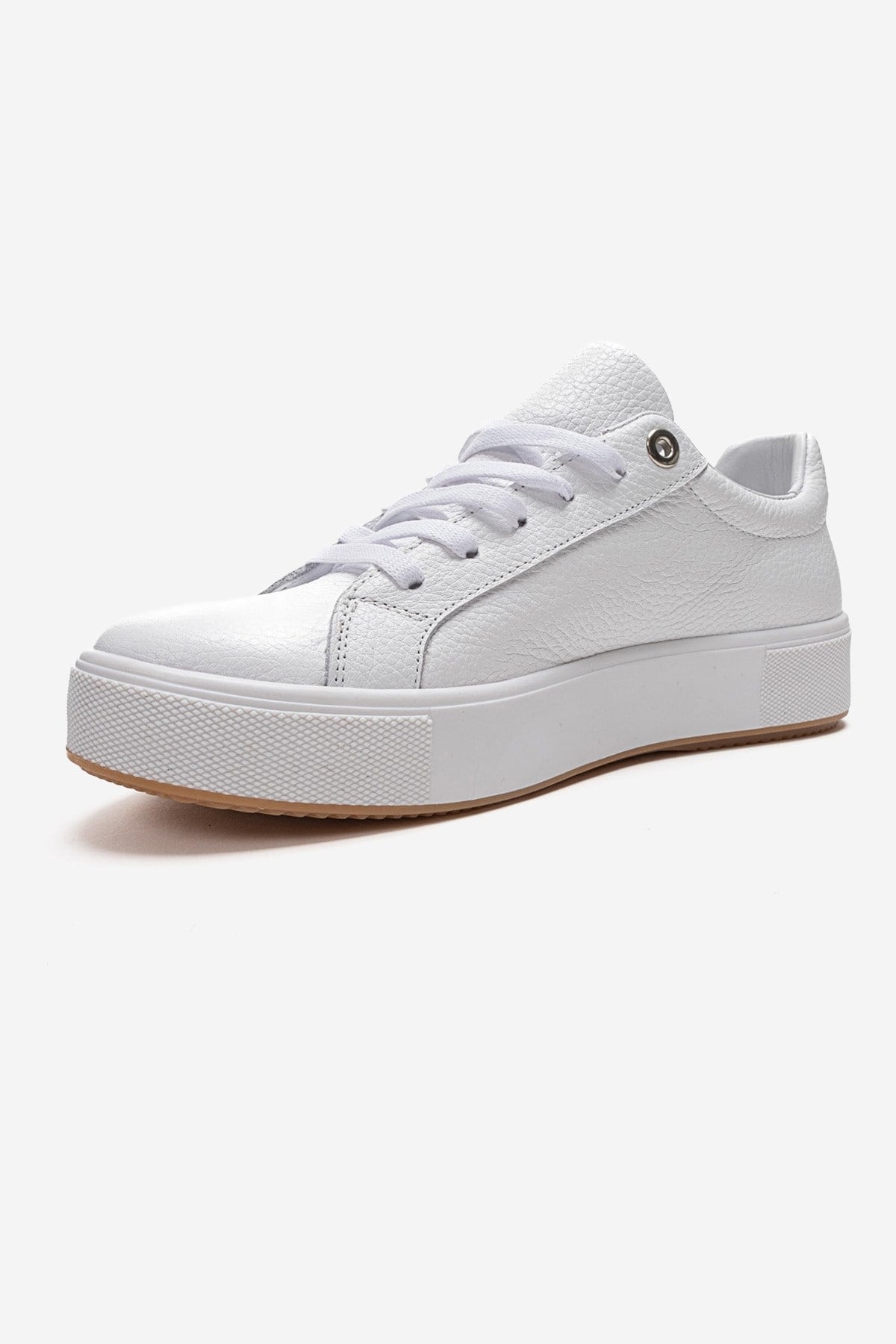 PALLEN - White Genuine Leather Casual Sneaker (Women)