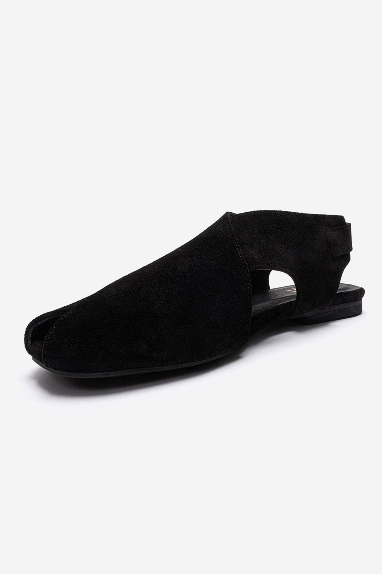 Monaro - Black Genuine Suede Leather Sandal (Women)