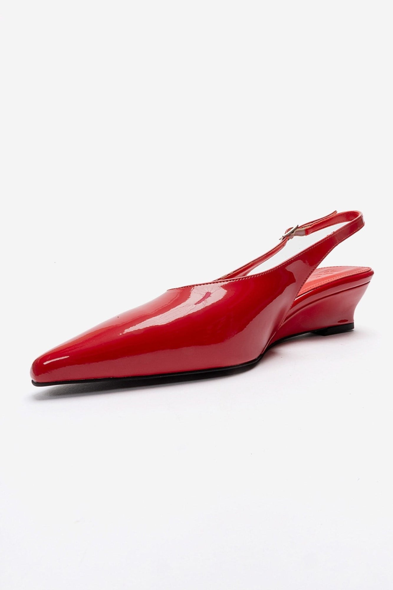 Rosella - Red Patent Mini Block Heel Pump (Women)