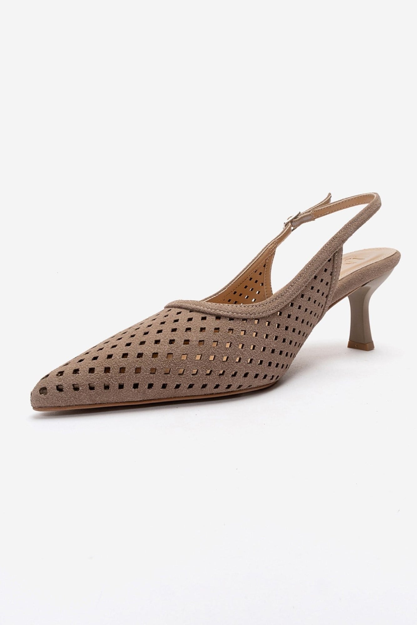 UVIEN - Taupe Suede Stiletto Pump (Women)