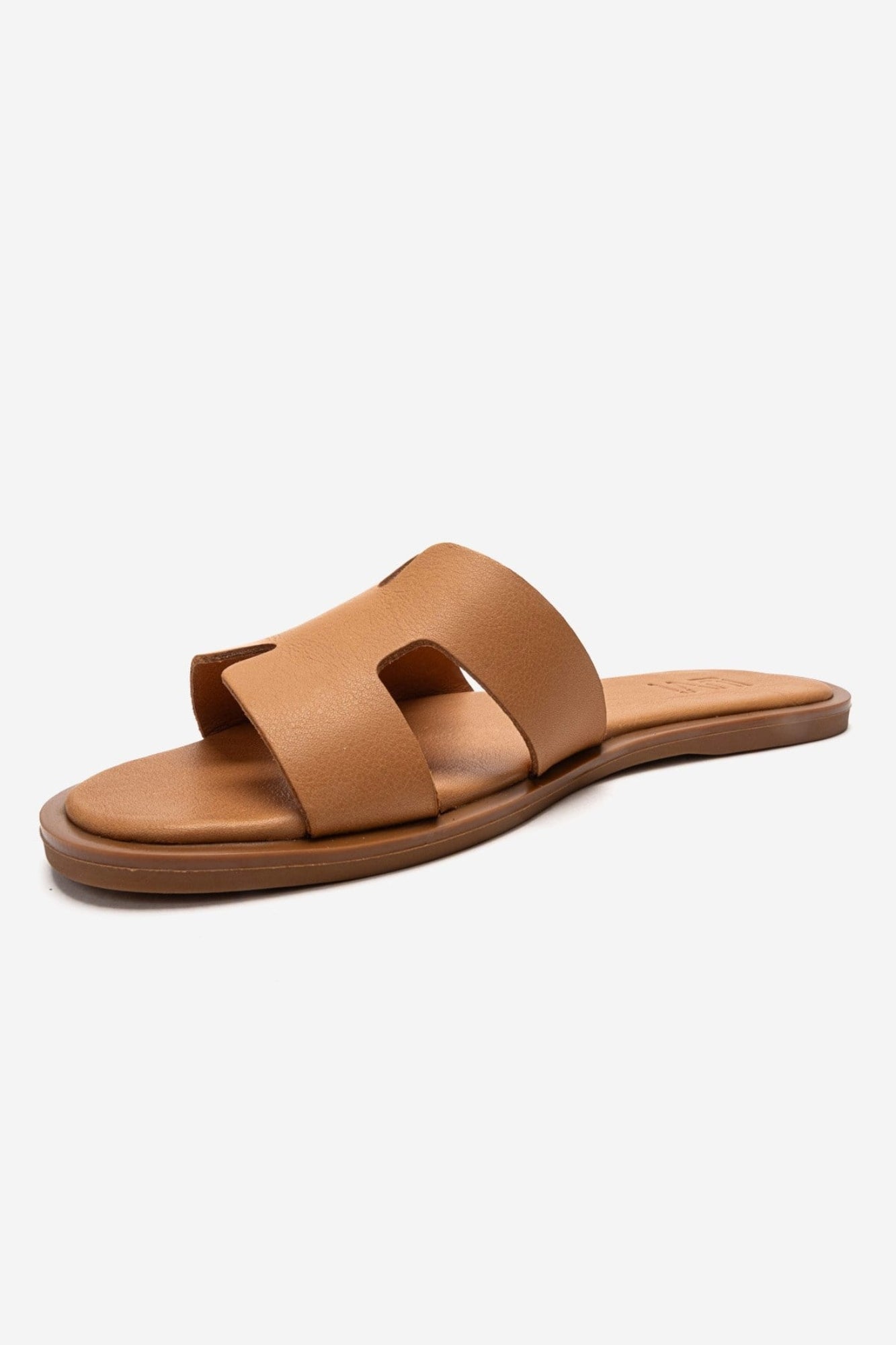 BIORA - Cognac Genuine Leather Slide (Women)