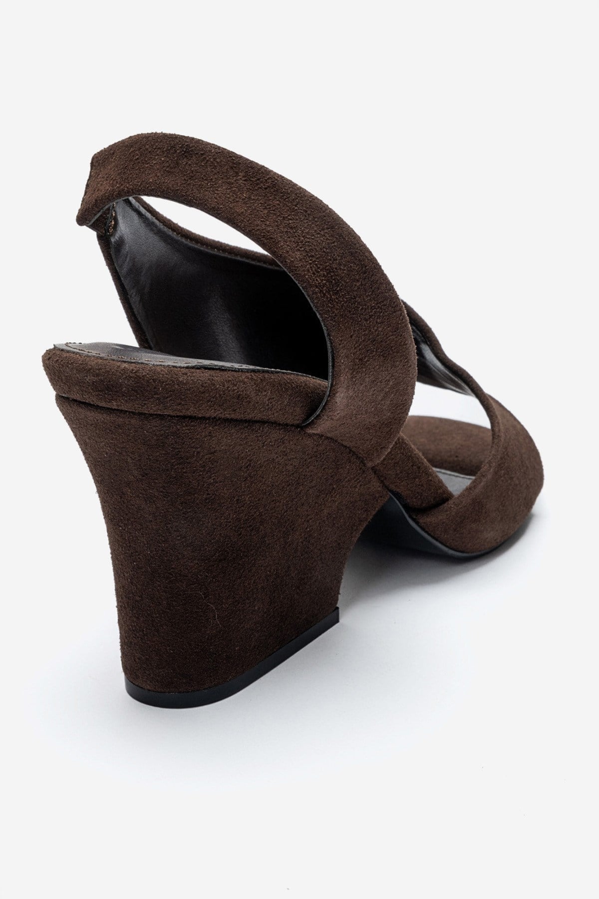 ZYRA - Brown Suede Block Heel Shoe (Women)