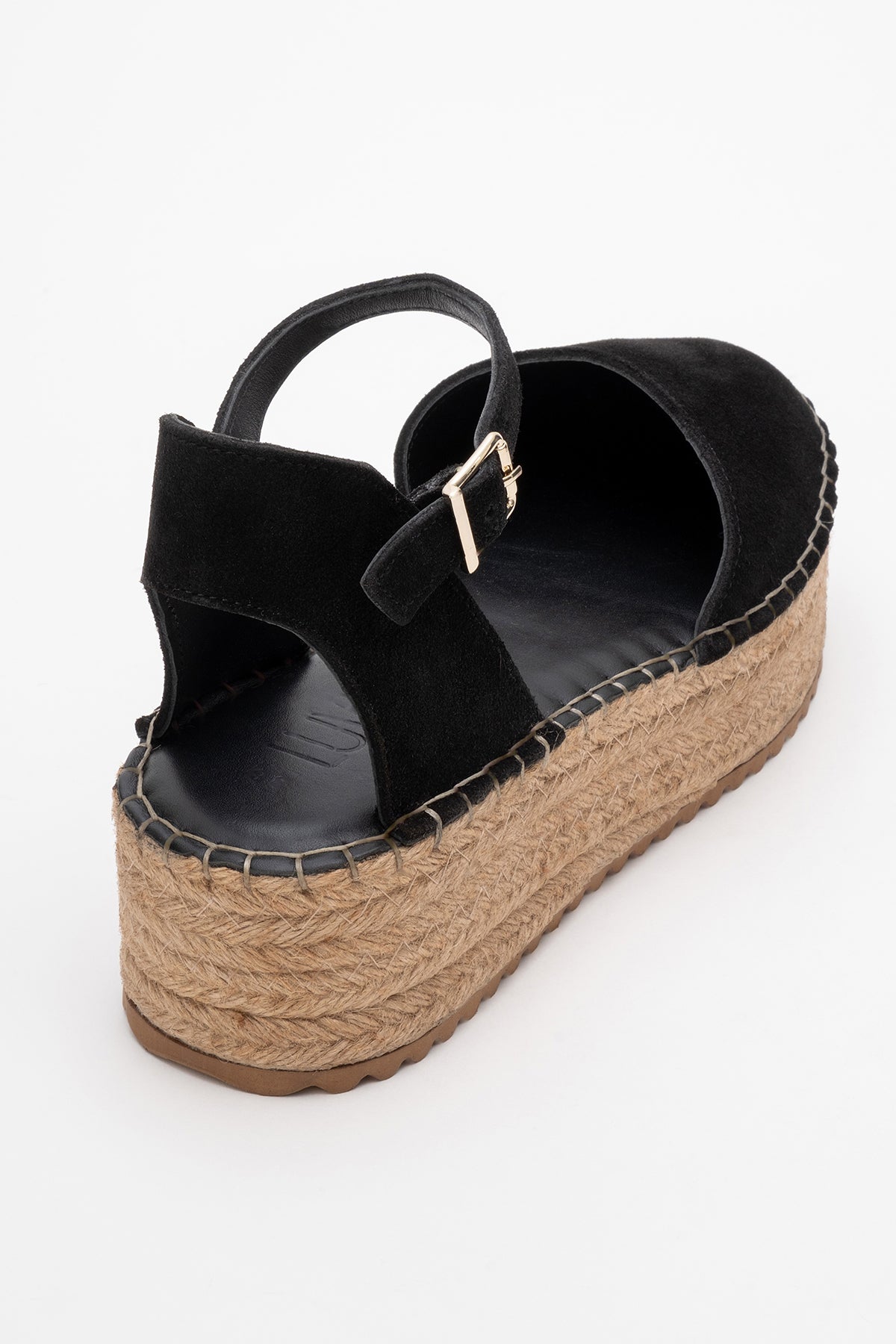 Viba - Alpargatas de cuero de ante negras (Mujer)