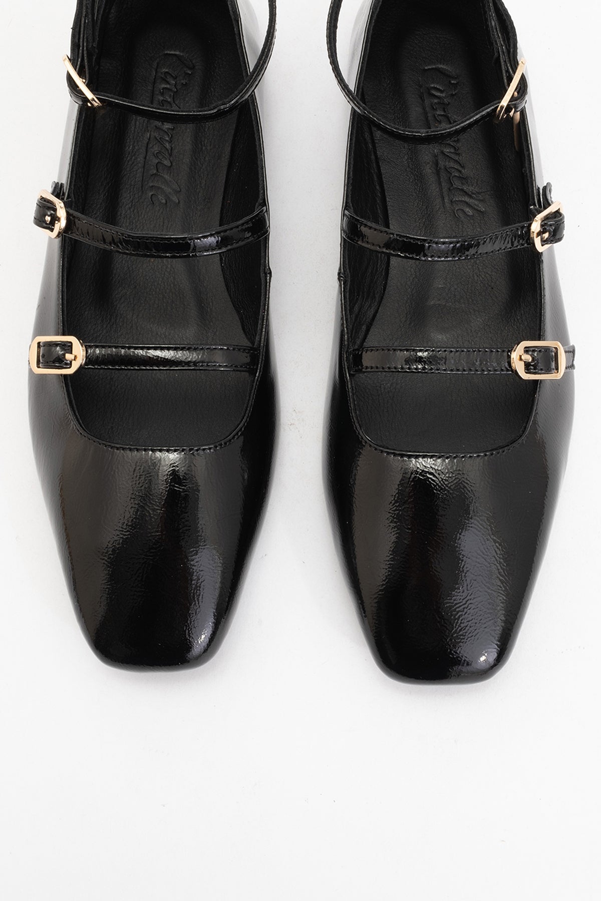 Serena - Black Patent Leather Mary Jane Flats