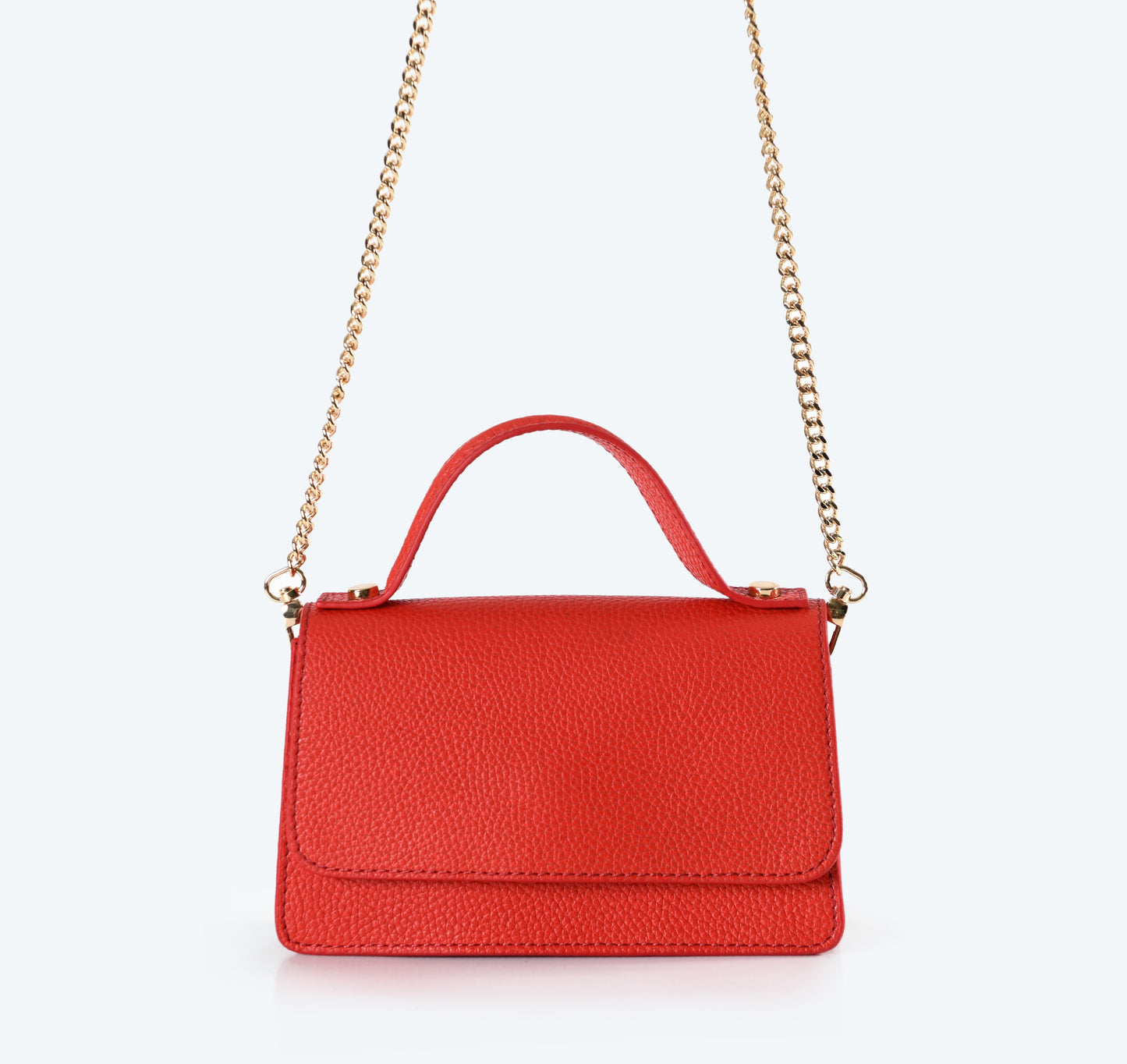 Chiara - Red Leather Shoulder Bag