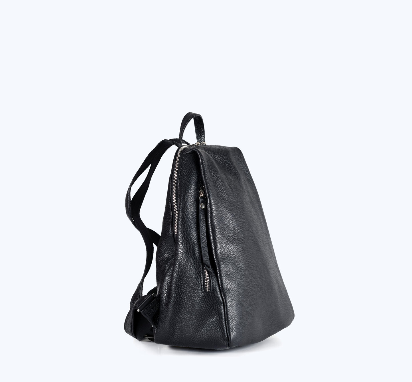 Alessia - Black Leather Backpack
