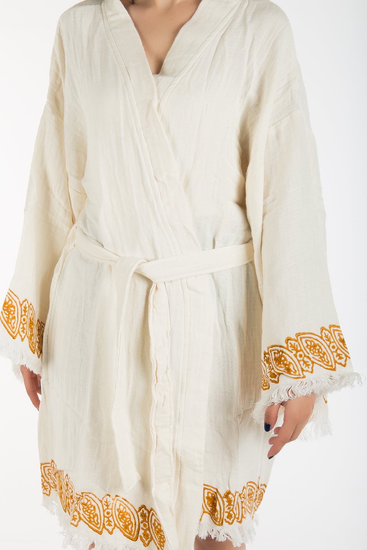 Romy - White Handmade Short Kimono