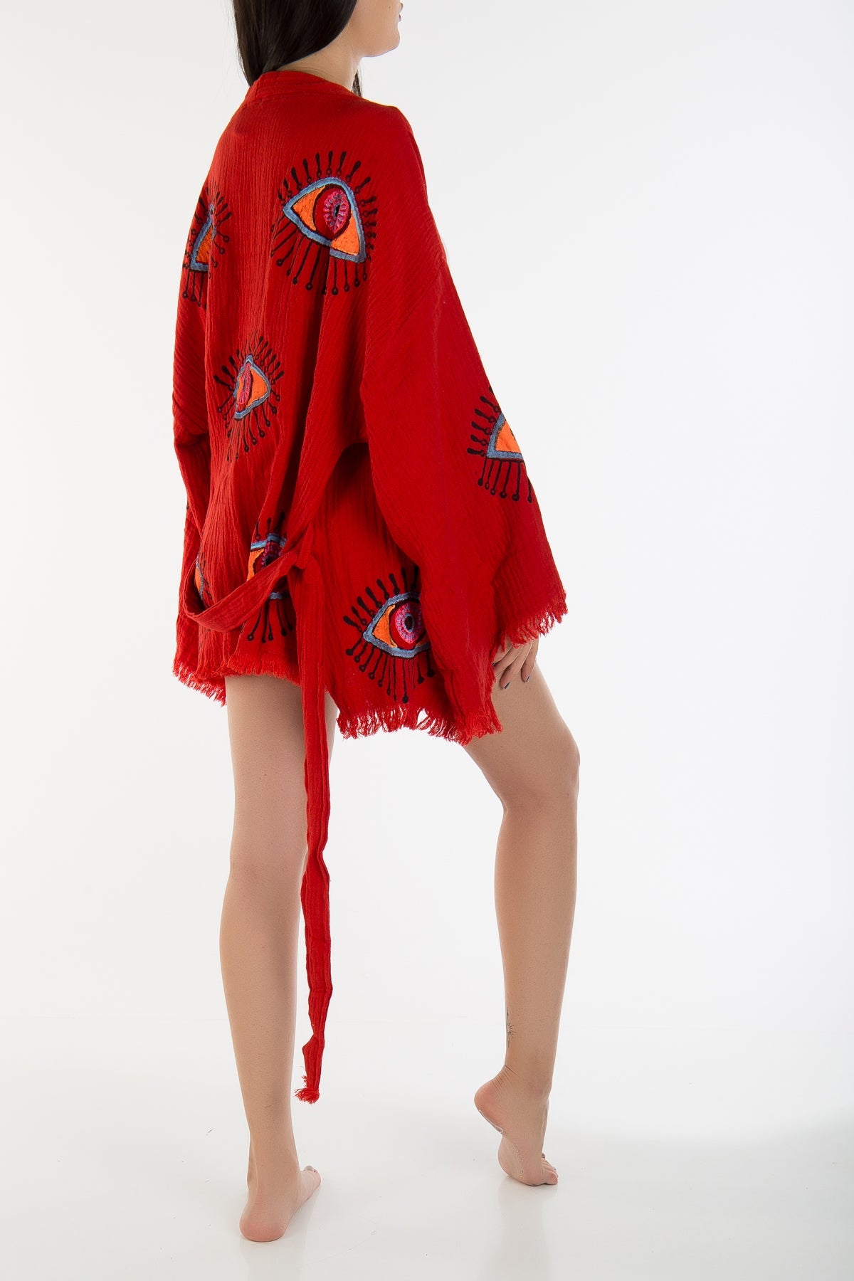 Sereia - Kimono Pequeño Rojo Hecho a Mano