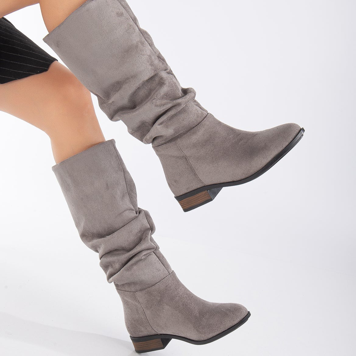 Gray suede slouchy boots, Slouchy boots in gray suede, Gray suede slouch boots, Suede slouchy boots in gray, Gray slouchy ankle boots, Slouchy ankle boots in gray suede, Gray suede slouchy booties, Slouchy booties in gray suede, Gray suede knee-high slouch boots, Knee-high slouch boots in gray suede, Gray suede slouched mid-calf boots, Mid-calf slouch boots in gray suede.