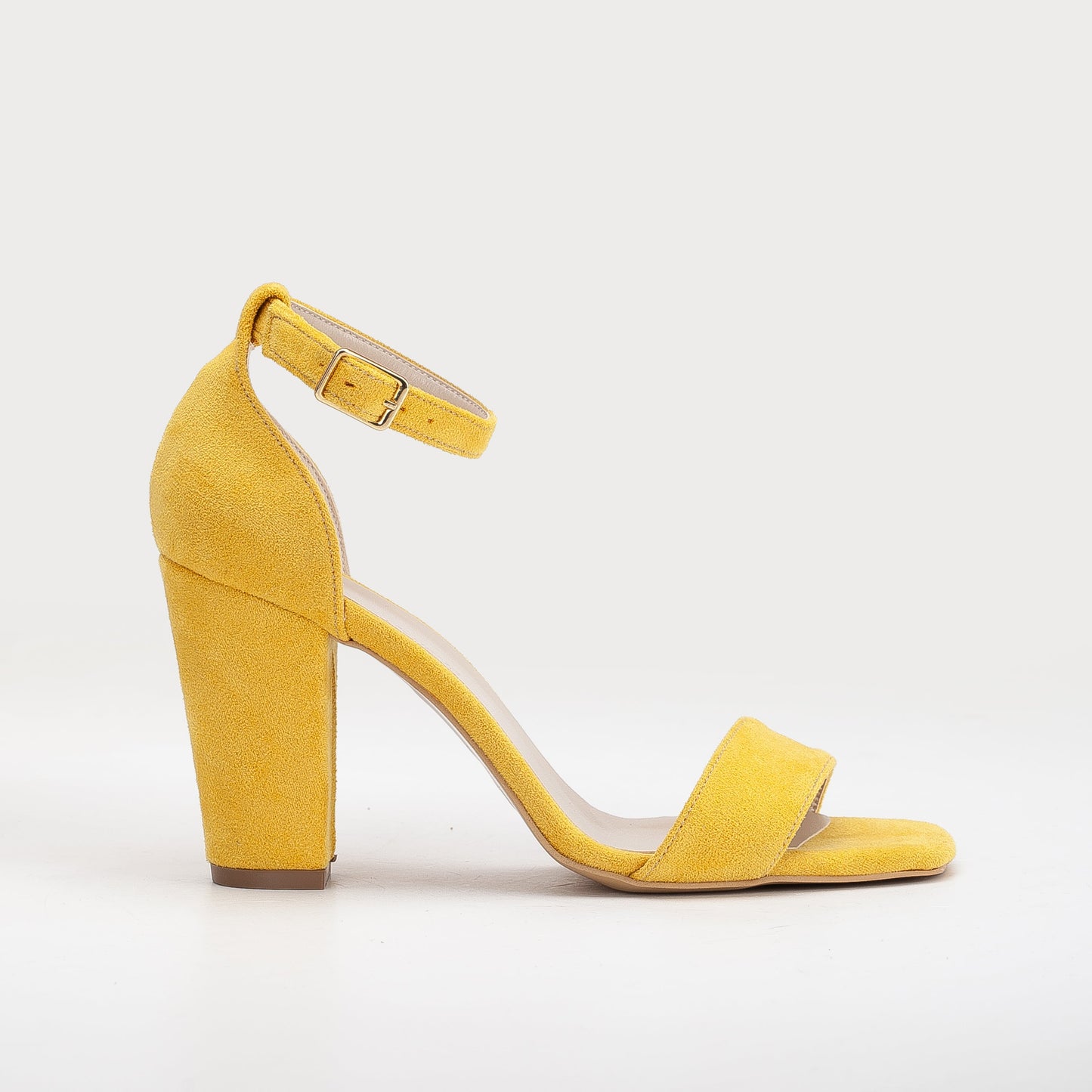 Melissa - Yellow Suede Sandals with Pearls