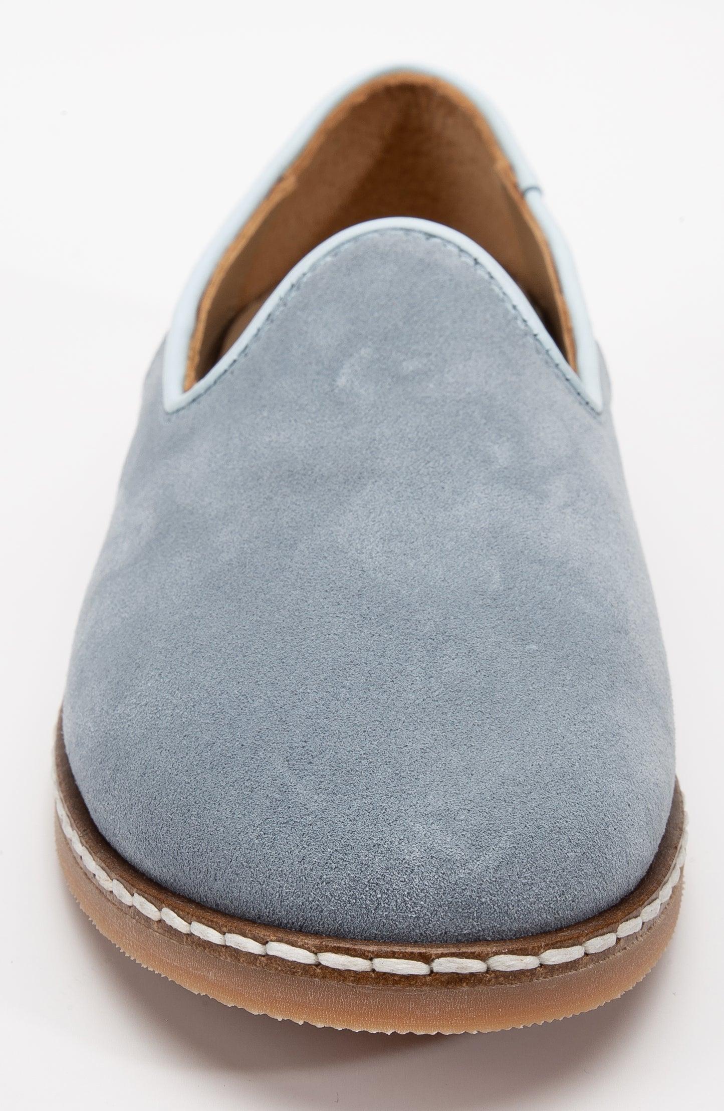 Istanbul - Dusty Blue Suede Leather Slip On (Women)