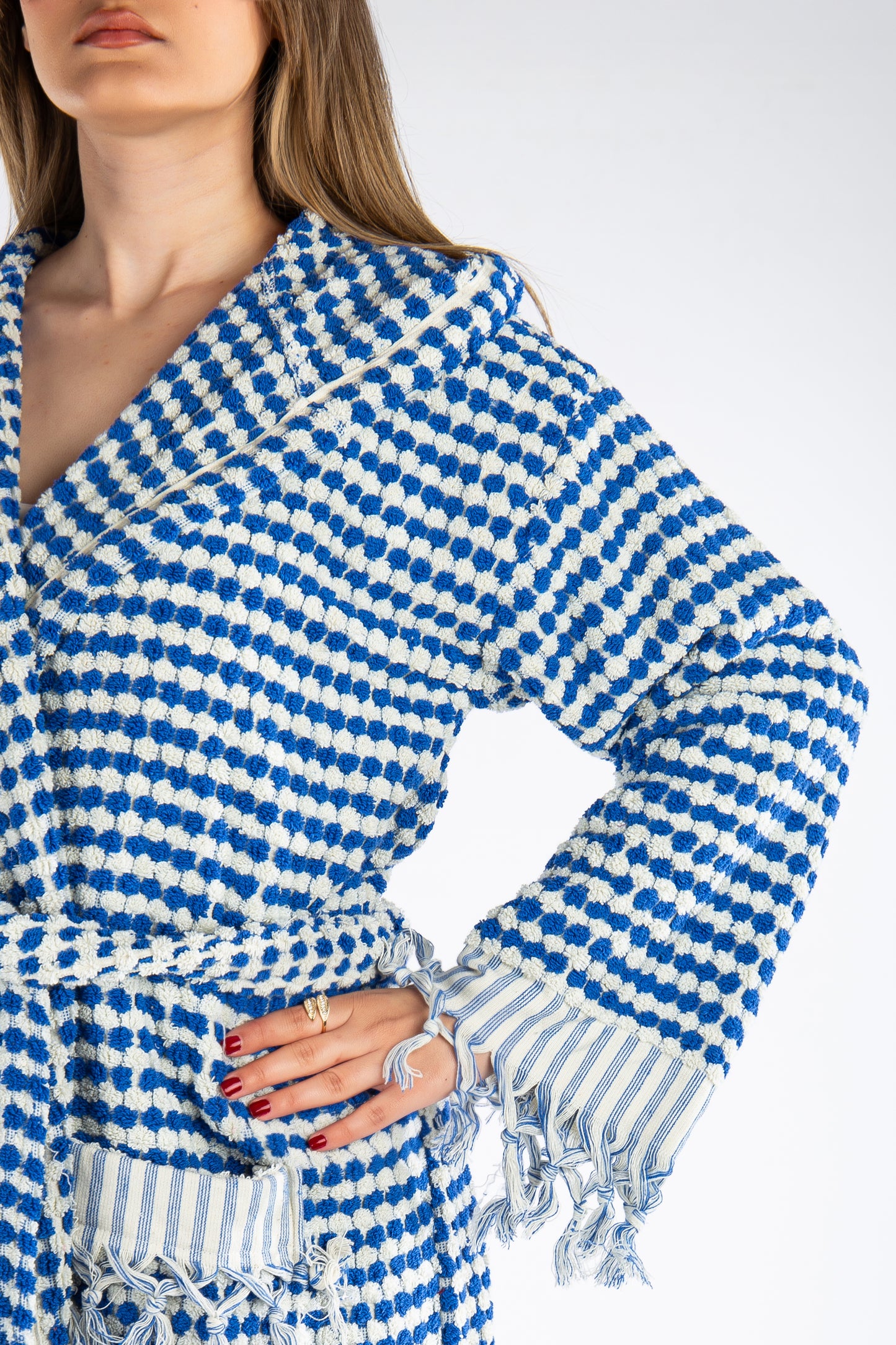 Janice - Organic Cotton Handwoven Bubble Bathrobe (Unisex)