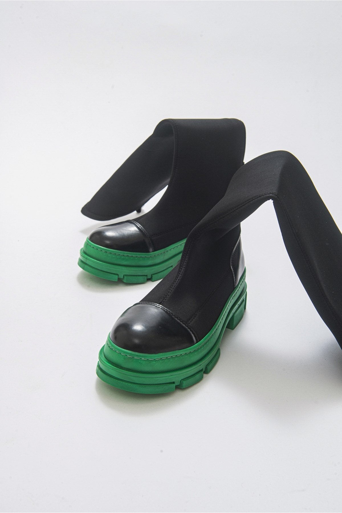 Bella Black & Green Scuba Boot (Women)