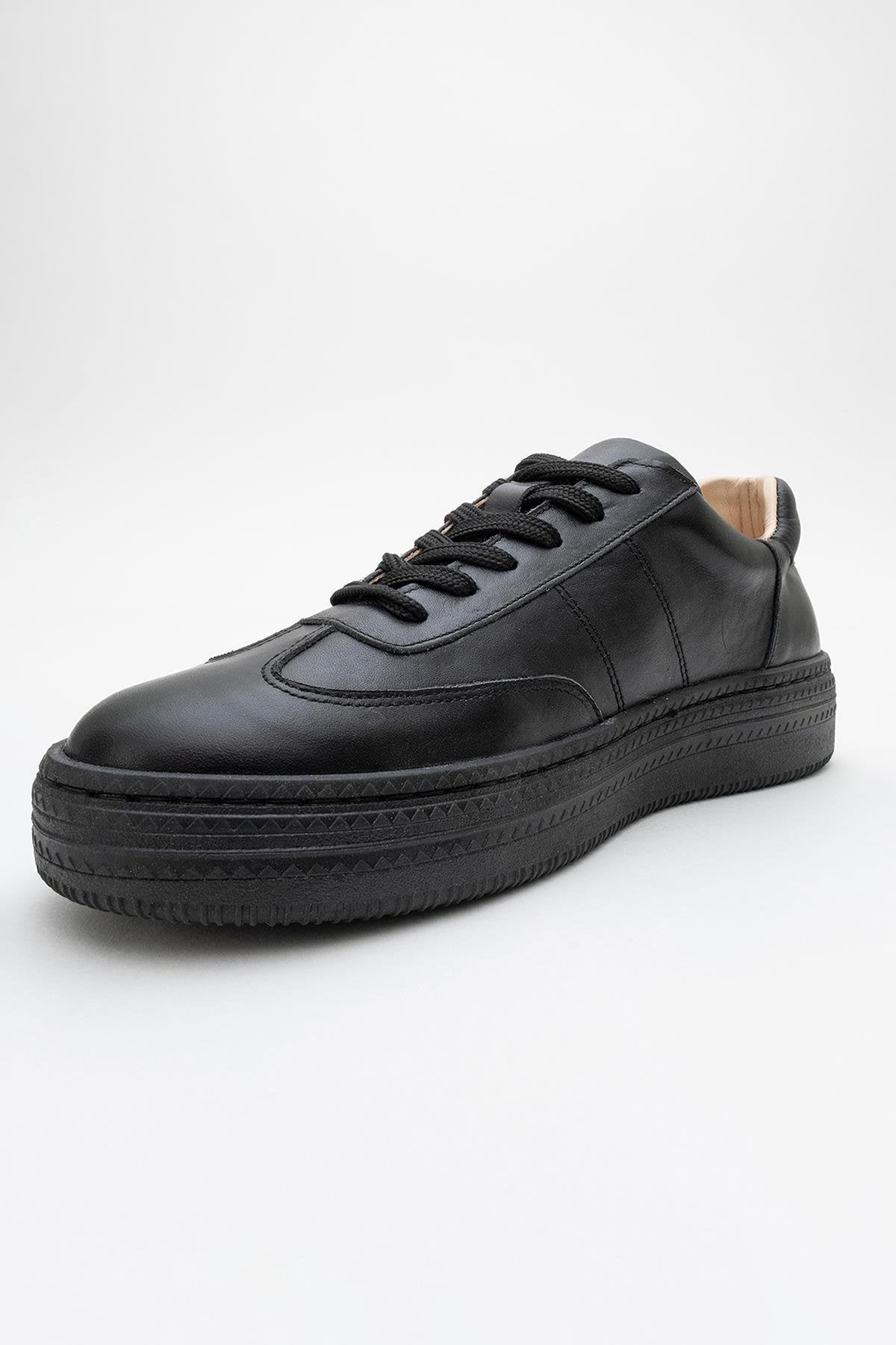 Fiore - Zapatillas Negras de Piel (Mujer)