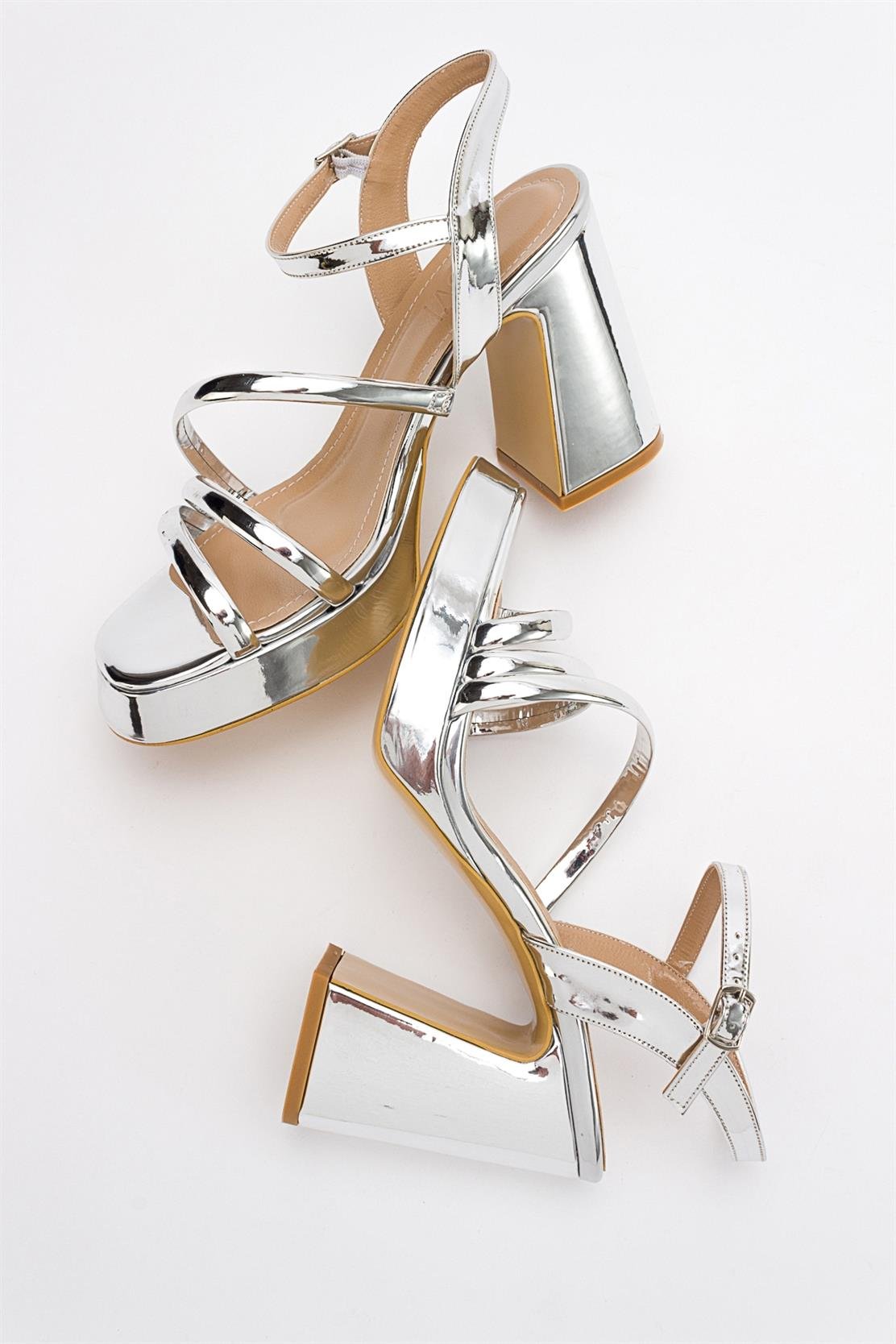 Heas Silver Platform Sandal (Women)