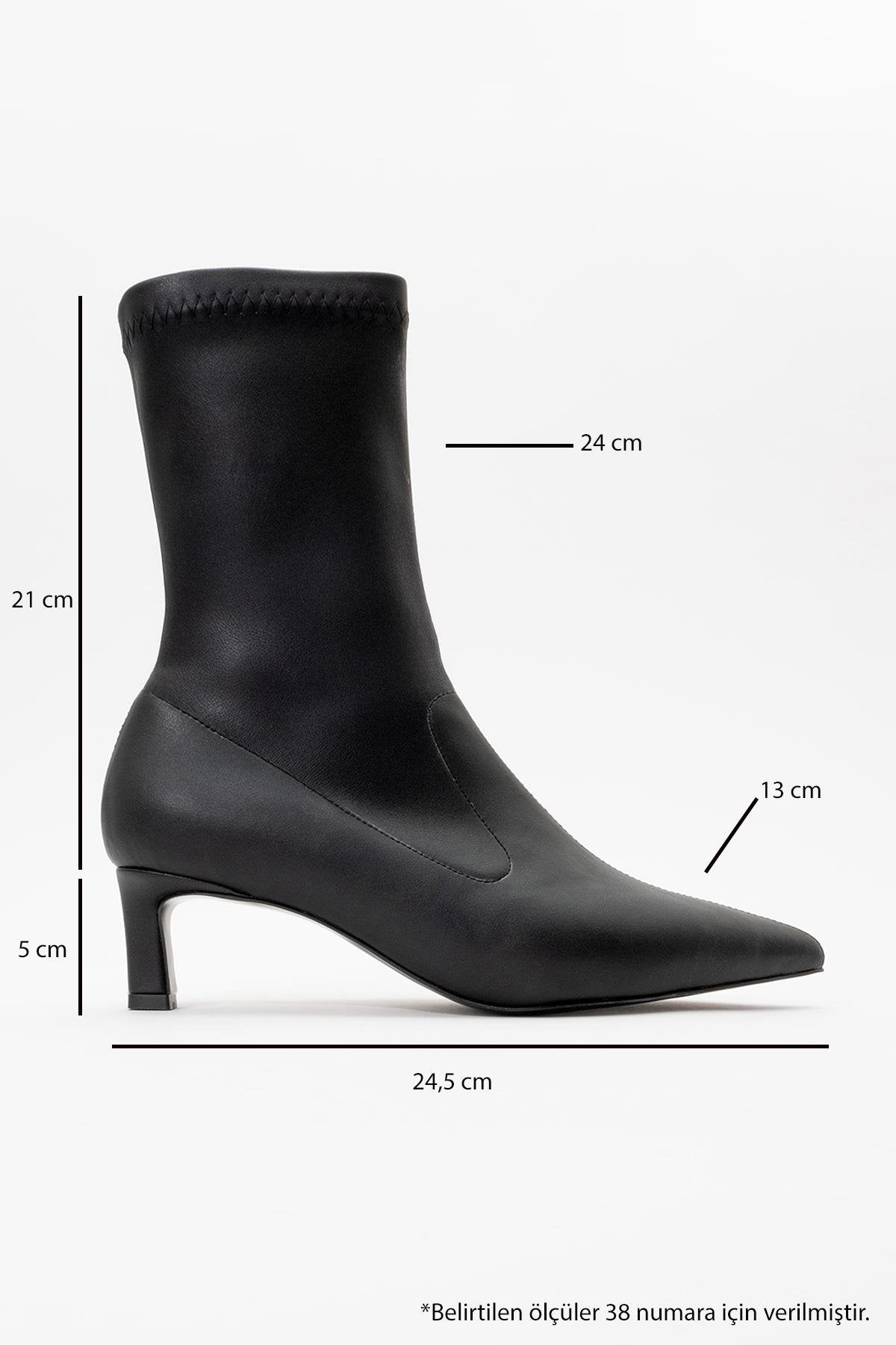 Lewin Black Pointed Toe Stiletto Boot (Women)