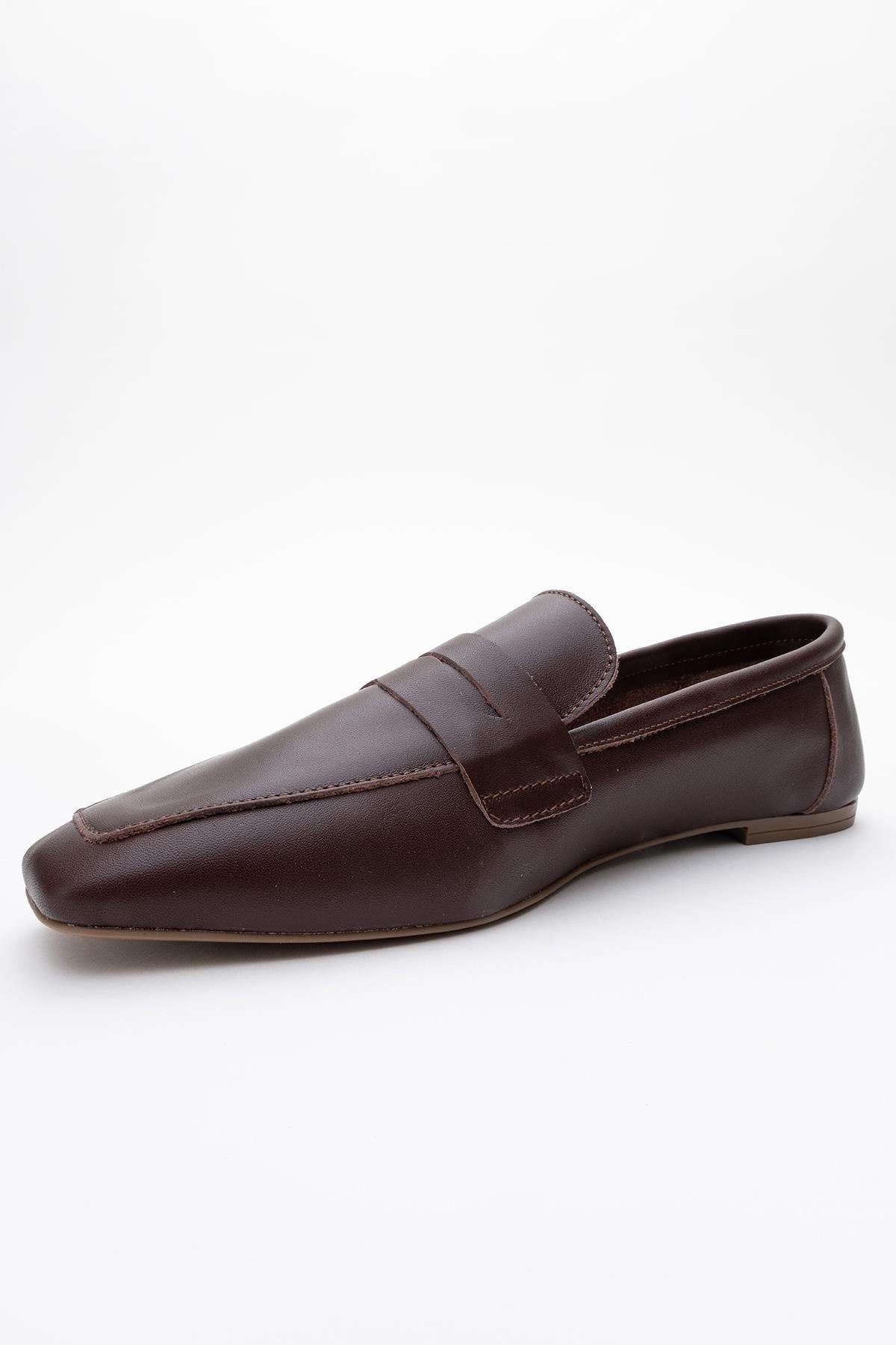 Morne - Mocasines de cuero marrón oscuro (mujer)