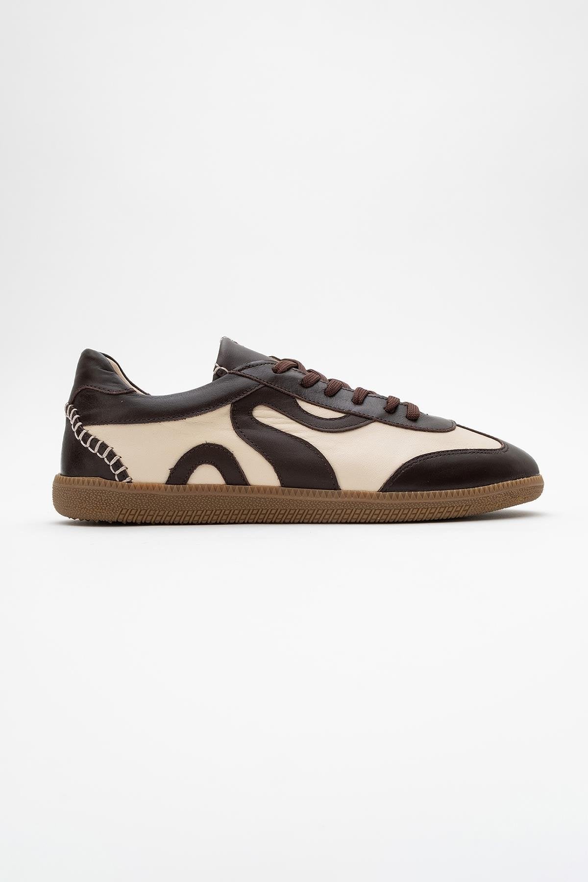 Perry - Brown Leather Sneakers (Women)