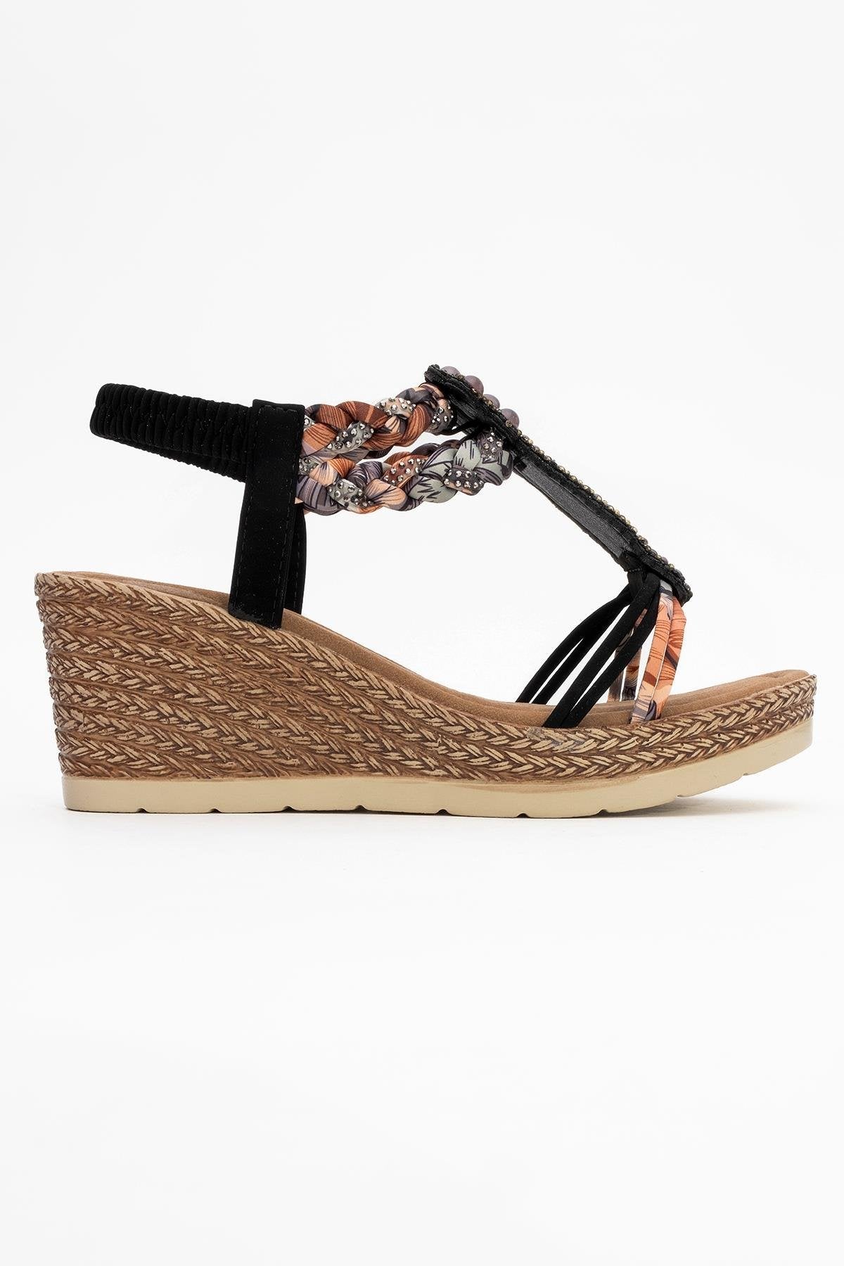 Sogno - Black Rhinestone Espadrille Sandal (Women)