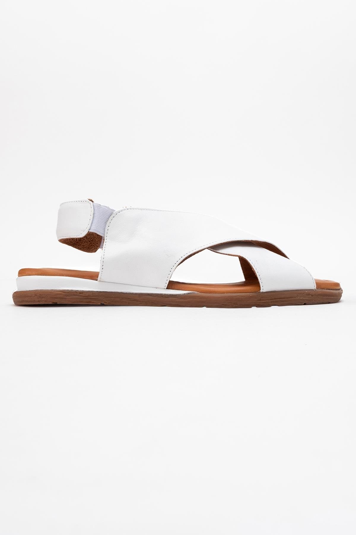 706 - White Leather Thong Sandals (Women)