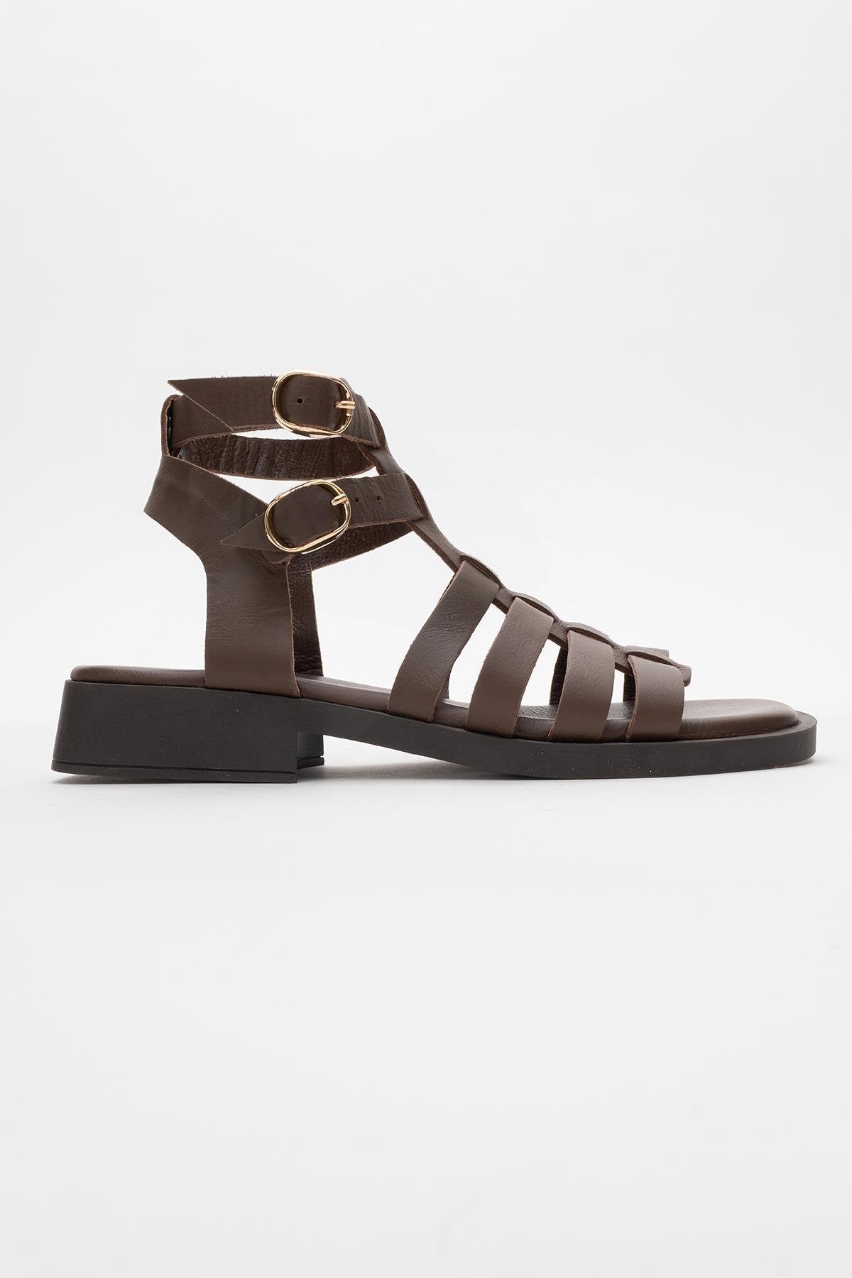 Frade - Brown Leather Sandal (Women)