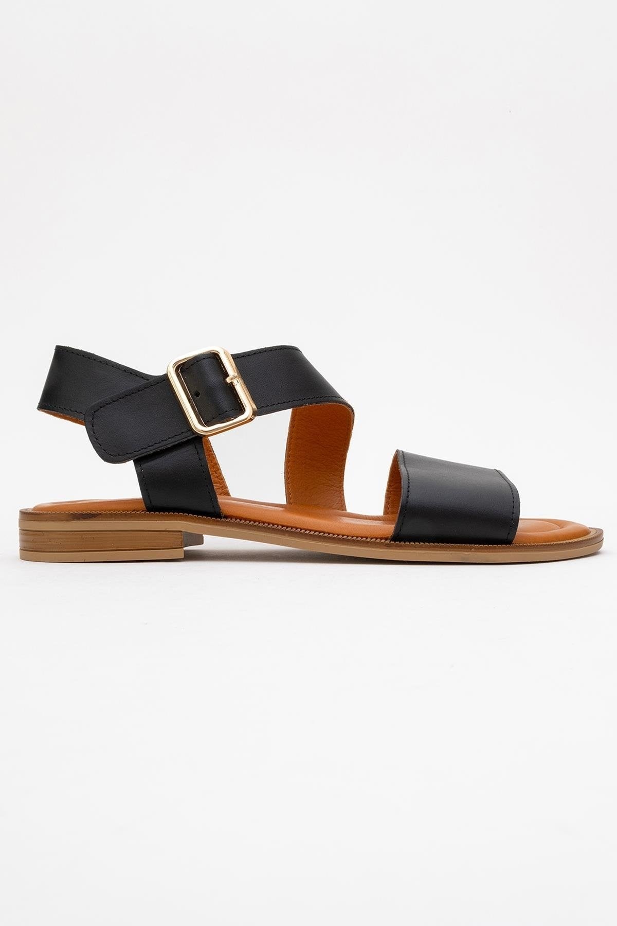 Majesty Black Leather Sandal (Women)