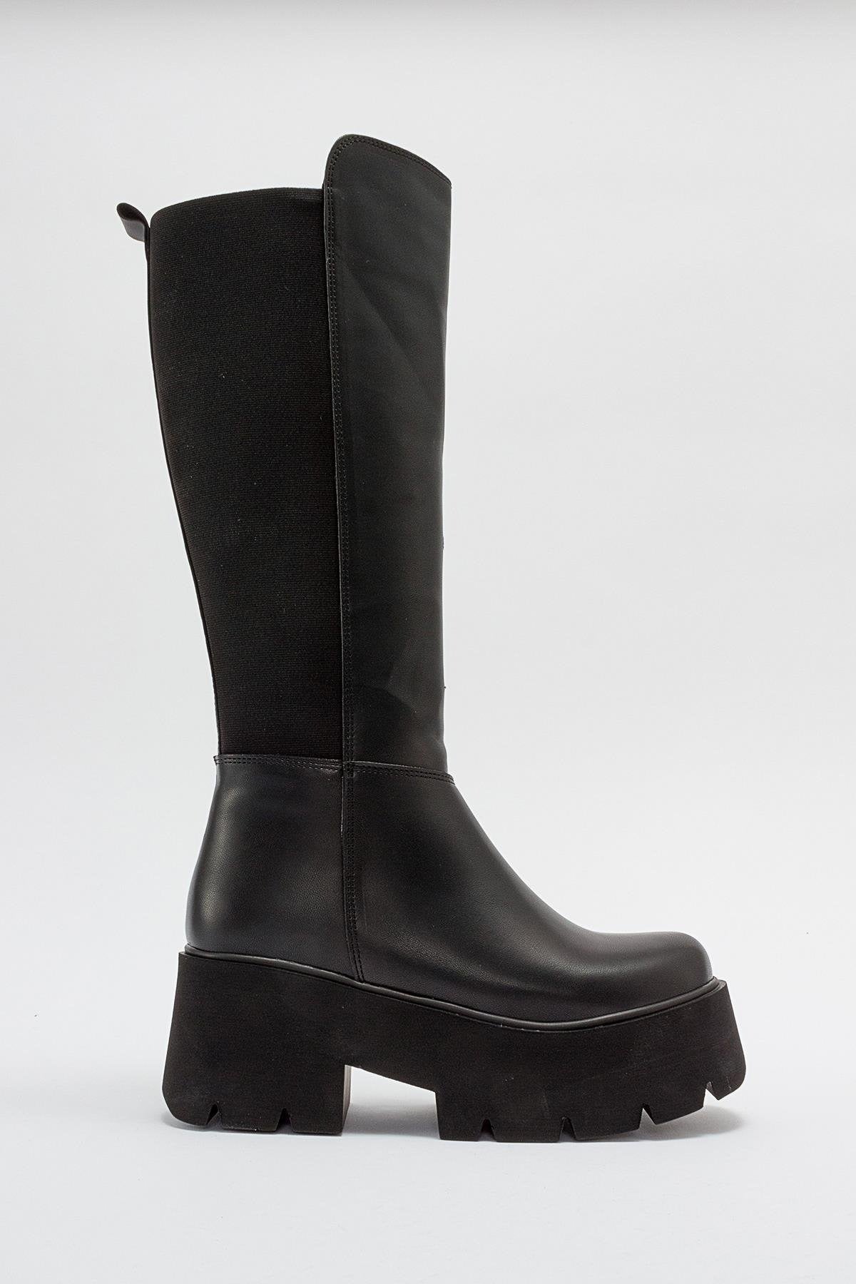 Solo Black Platform Boot (Women)