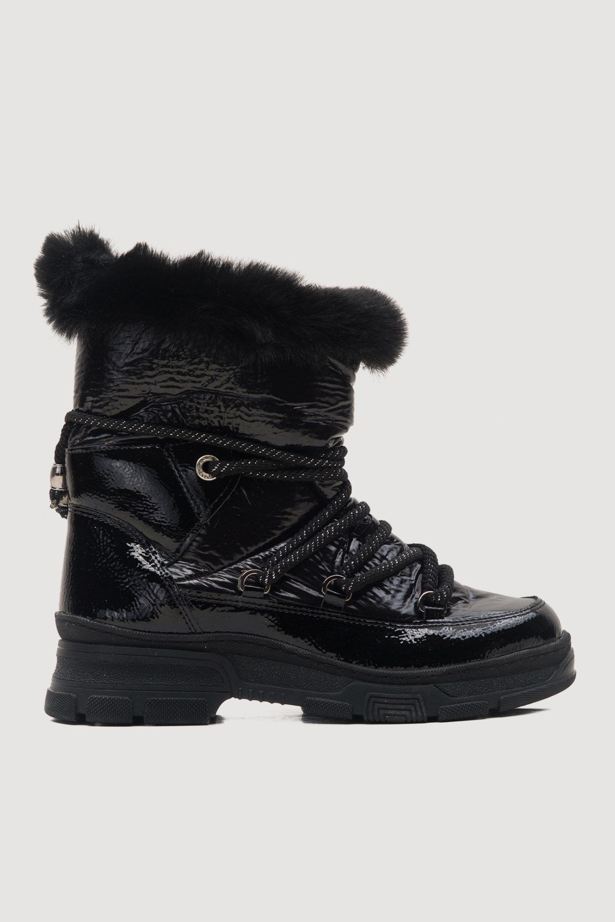 Rosie Black Fur-Lined Winter Boot (Women)