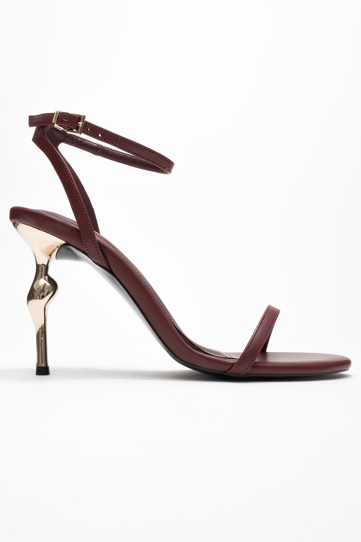 Jasmin Burgundy Single‑Strap Stiletto Heel (Women)