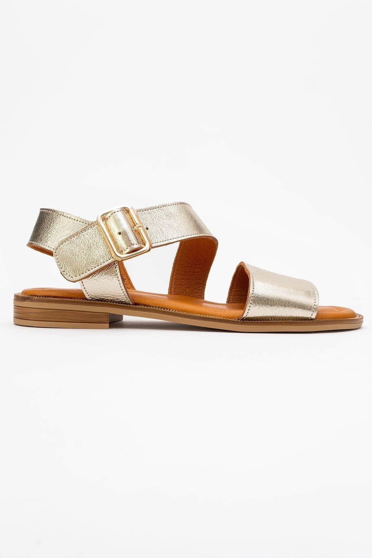 Majesty Gold Leather Sandal (Women)