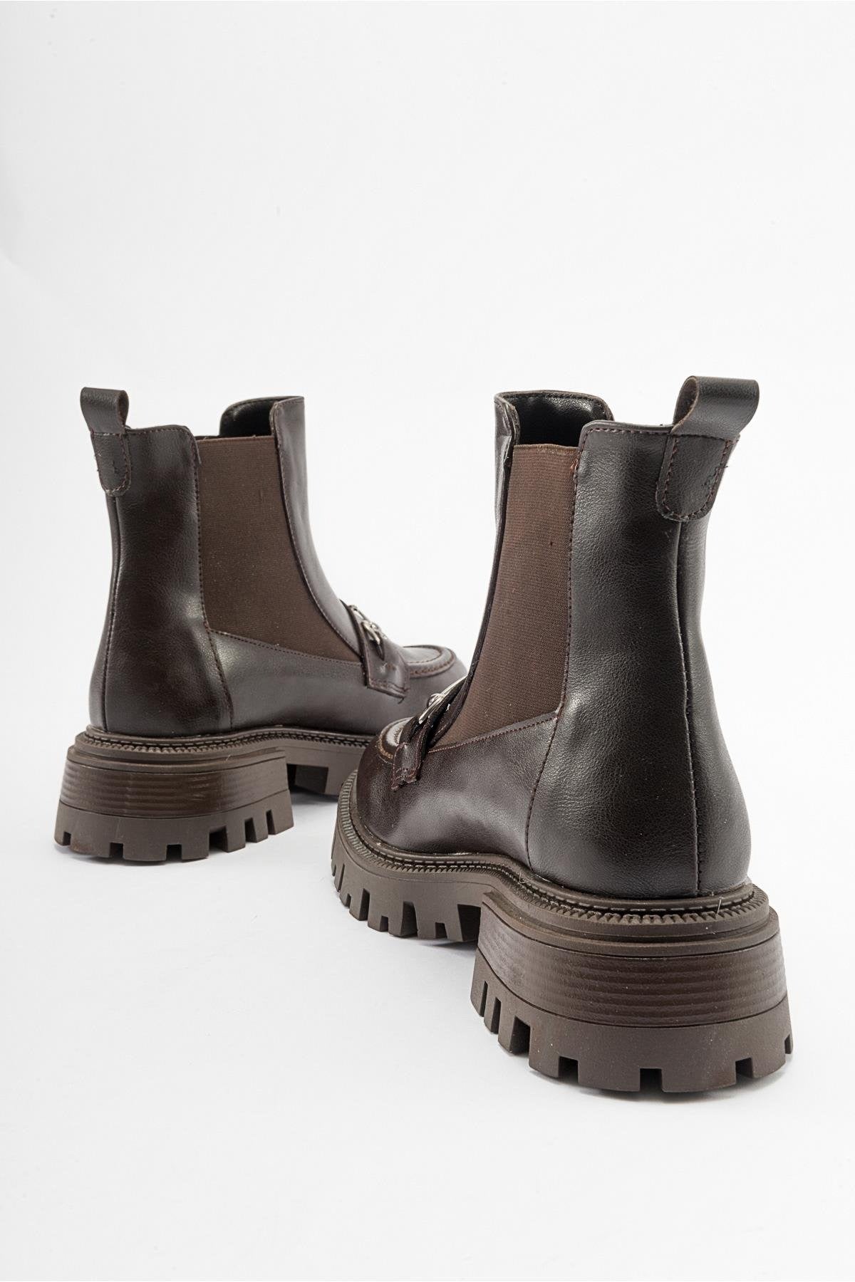 Bota Chelsea Vesper marrón con hebilla (mujer)