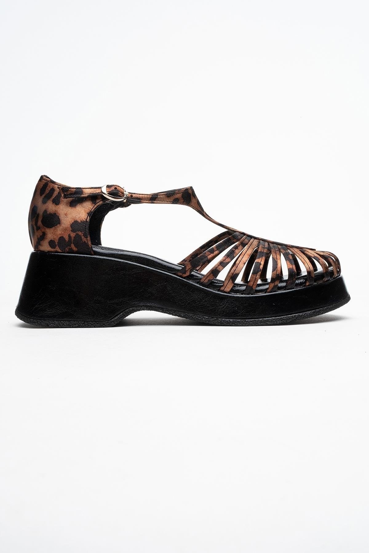 Aniel Leopard Platform Wedge Sandal (Women)