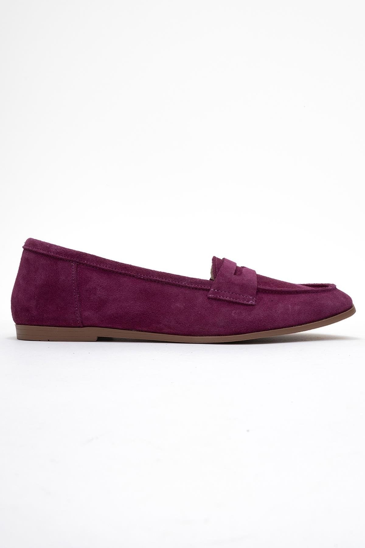 Dorothy - Purple Suede Leather Loafers (Women)