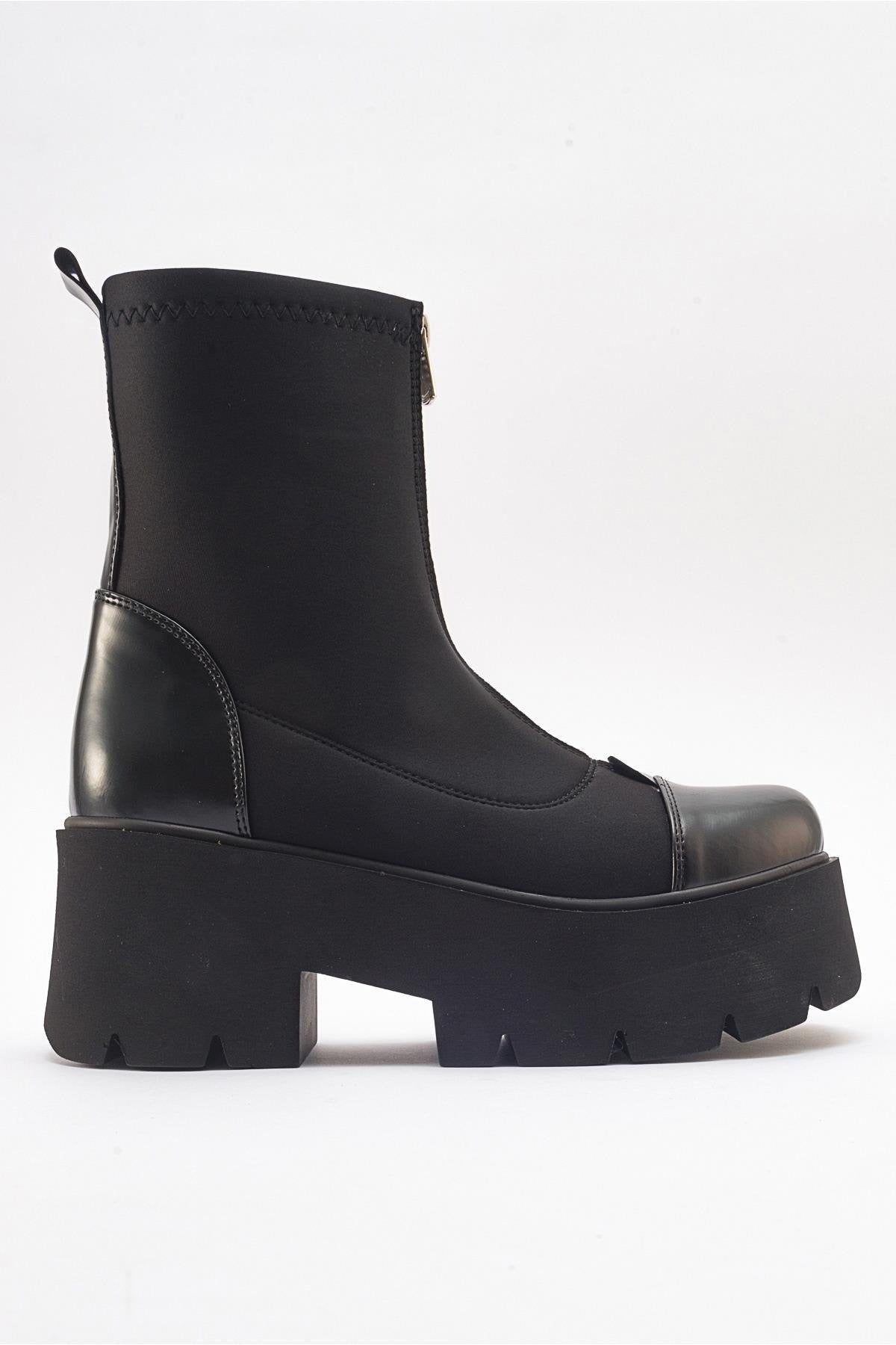 Bray Black Patent Chunky Boot (Women)