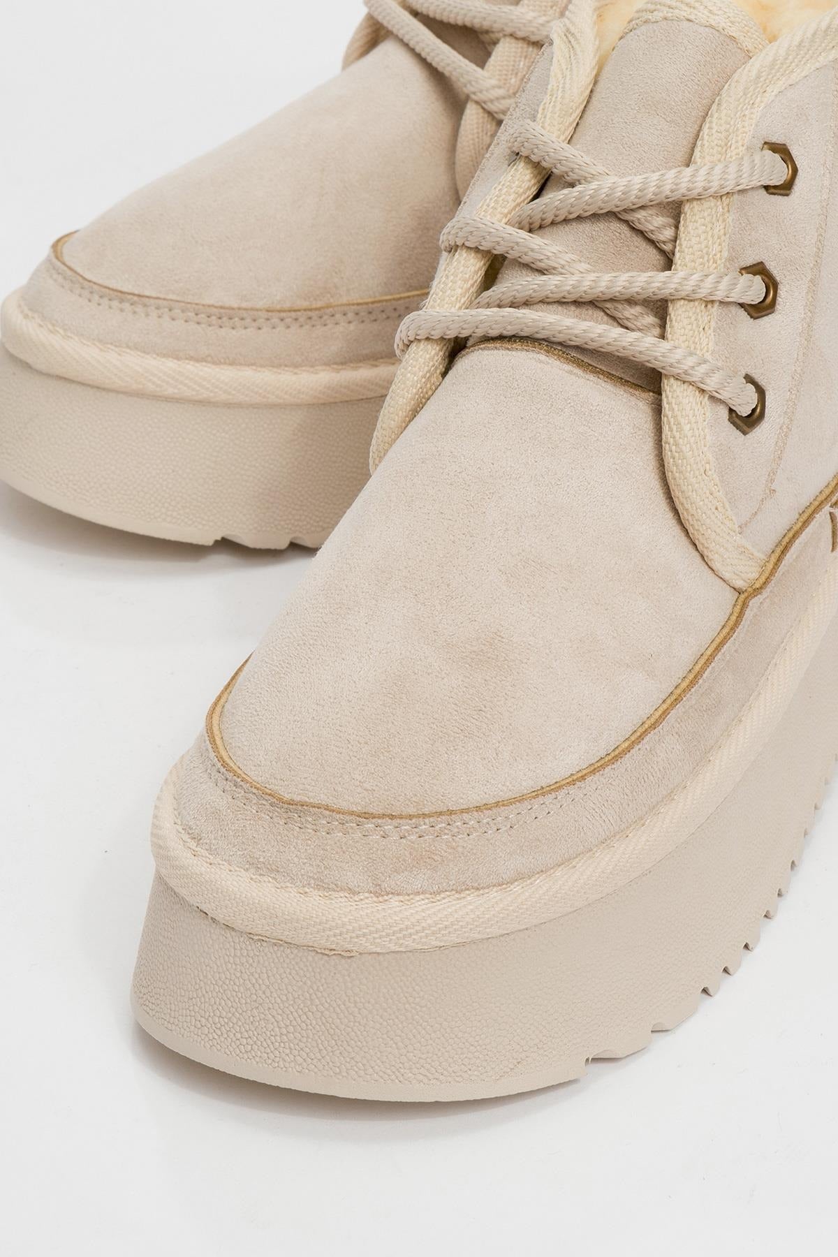 Ovela Dark Beige Chunky Boot (Women)