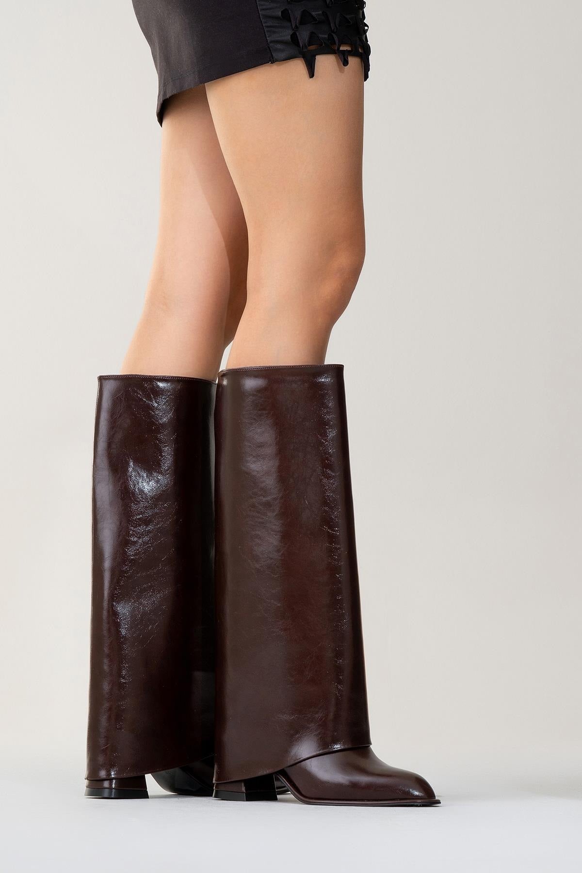 Maybe Burgundy Chunky Heel Boot (Women)