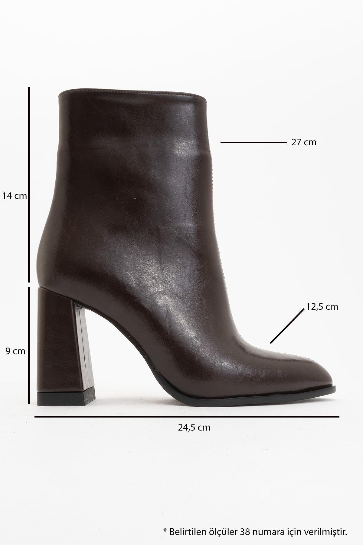 Jewel Brown High Heel Boot (Women)