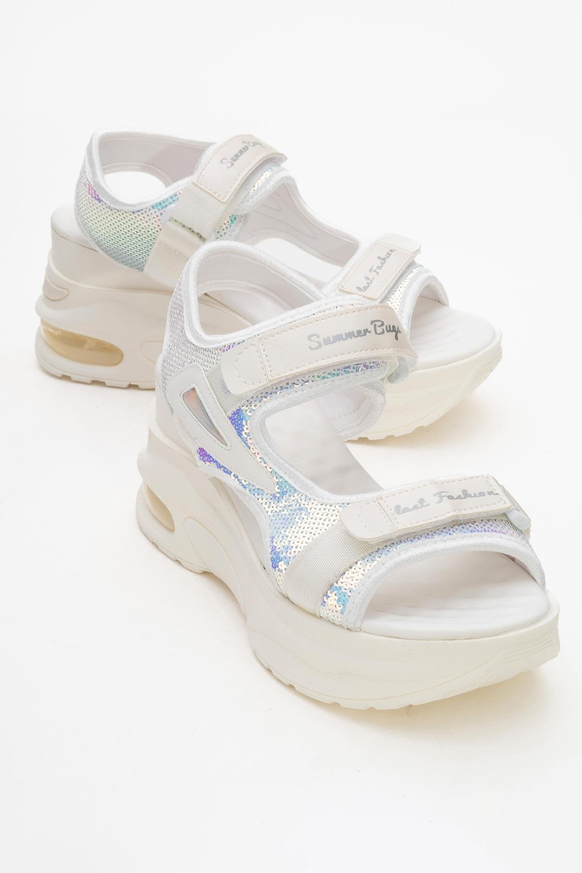 Arthur - Sandalia deportiva de plataforma con tira blanca (Mujer)