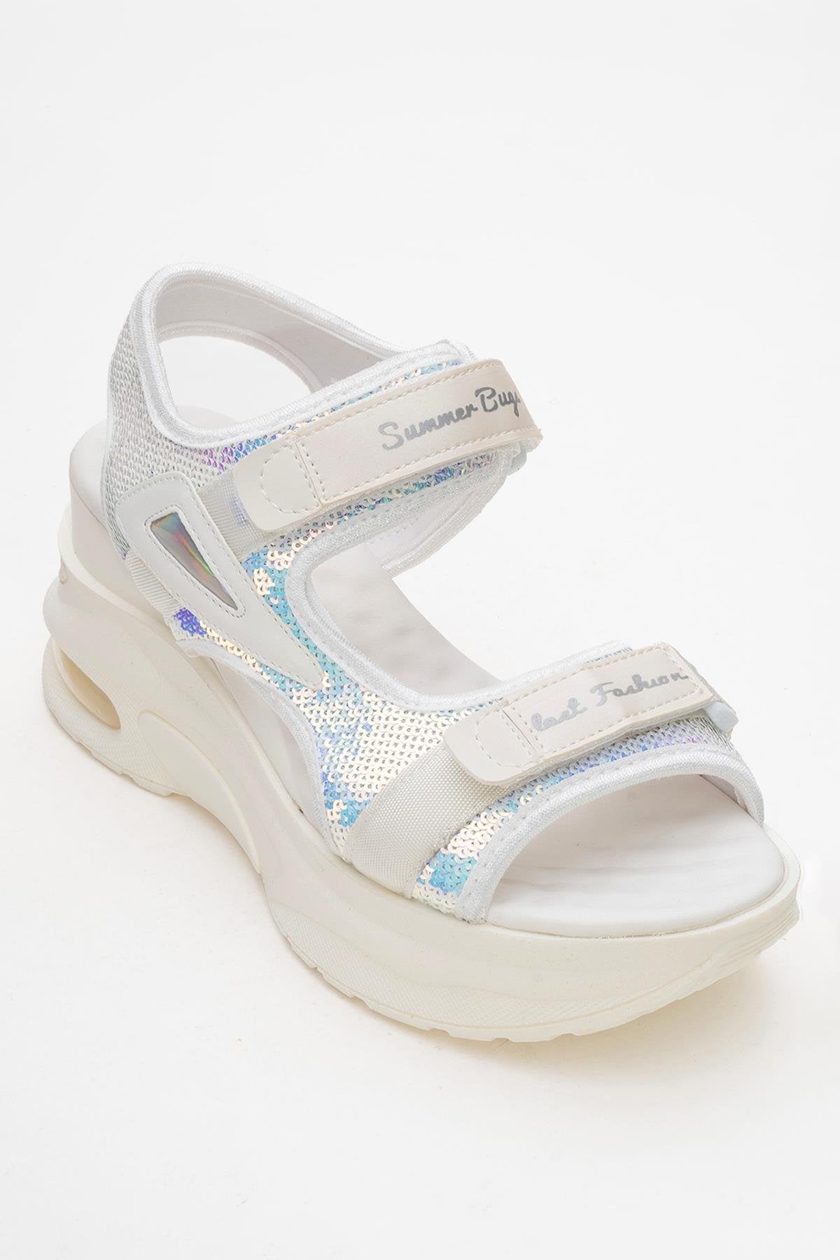 Arthur - Sandalia deportiva de plataforma con tira blanca (Mujer)