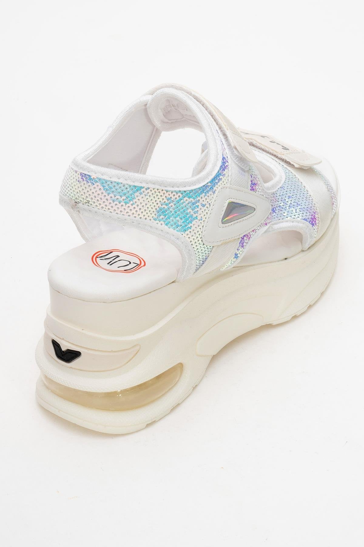 Arthur - Sandalia deportiva de plataforma con tira blanca (Mujer)